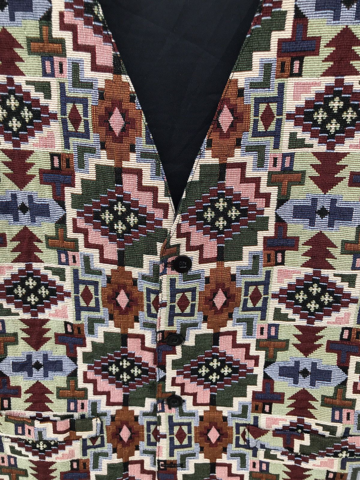 Japanese Brand Japanese Brand Dunya Multicolour Embroidered Vest Jacket Size US M / EU 48-50 / 2 - 3 Thumbnail