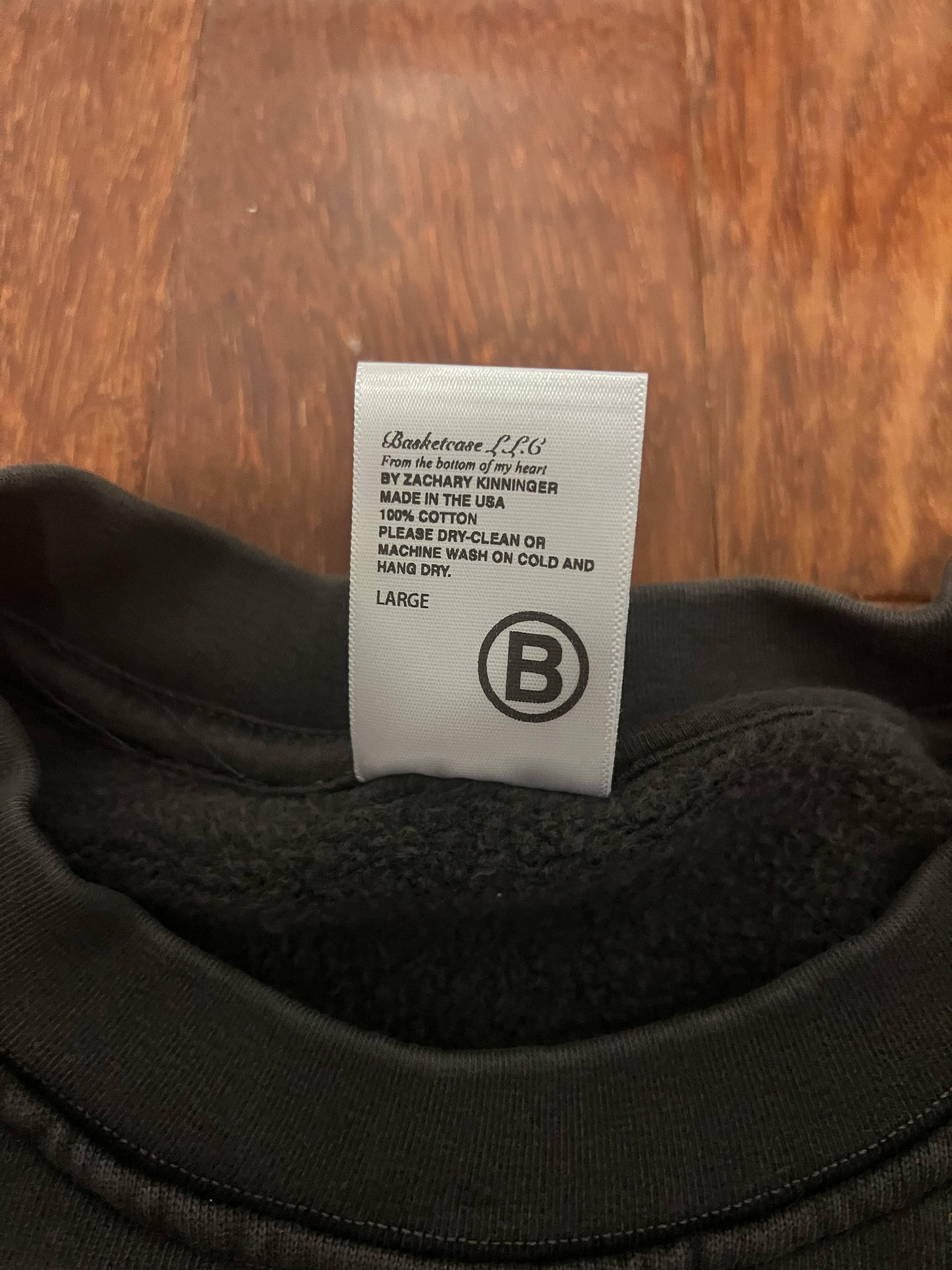 basketcase gallery 💚 AW21 Basketcase Gallery Raw College Sweater Black NEW Size US L / EU 52-54 / 3 - 7 Thumbnail