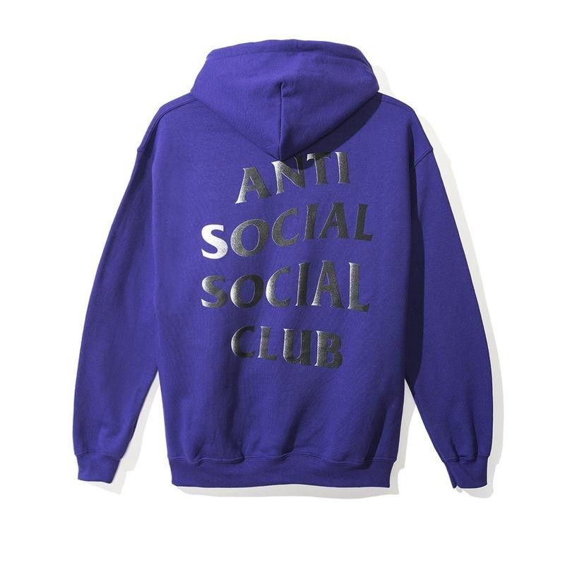 Anti Social Social Club DS ASSC silver Moody Logo Moodyz Purple Hoodie ...