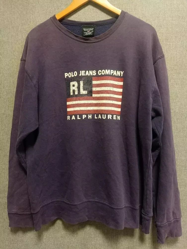 Polo Ralph Lauren × Ralph Lauren × Vintage vintage 90s sweatshirt ralph lauren american flag very rare Size US L / EU 52-54 / 3 - 1 Thumbnail