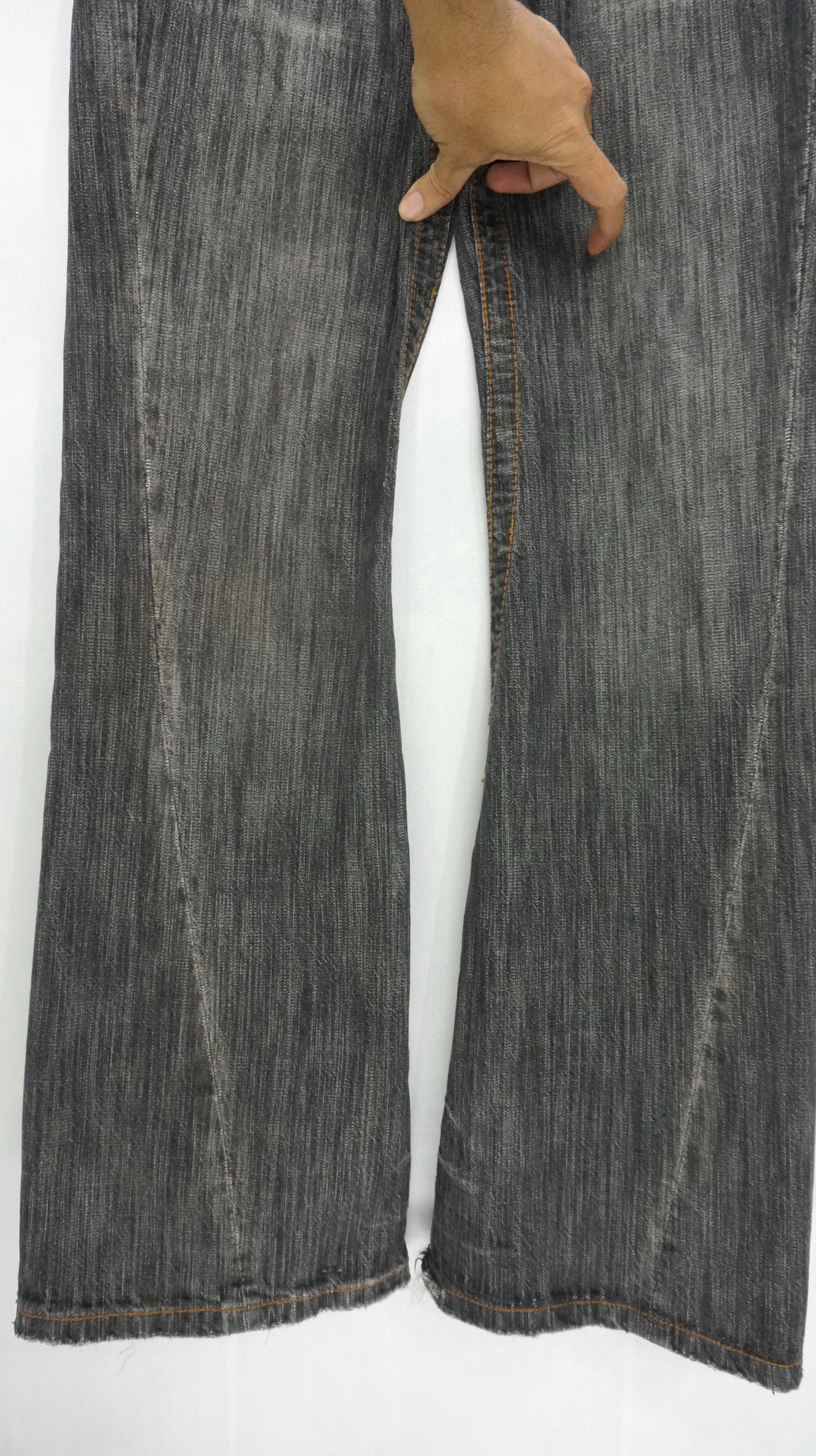 Japanese Brand Rare🔥JUNMEN Vintage Flared Lowrise Distressed Jeans Size US 30 / EU 46 - 9 Thumbnail