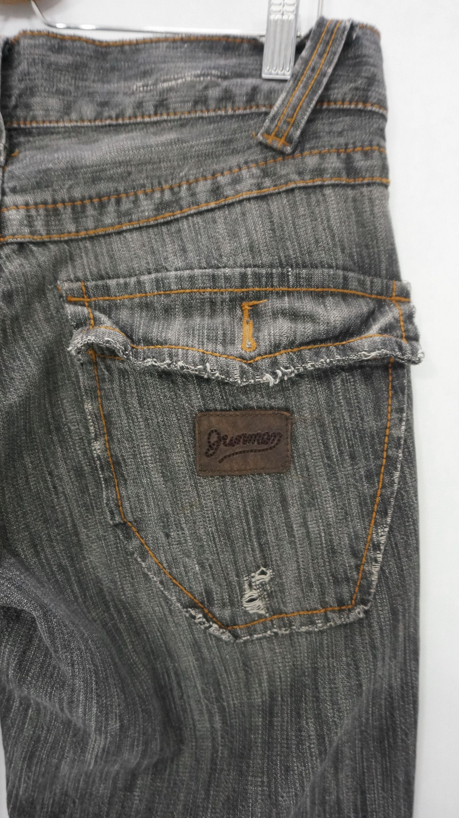 Japanese Brand Rare🔥JUNMEN Vintage Flared Lowrise Distressed Jeans Size US 30 / EU 46 - 10 Thumbnail