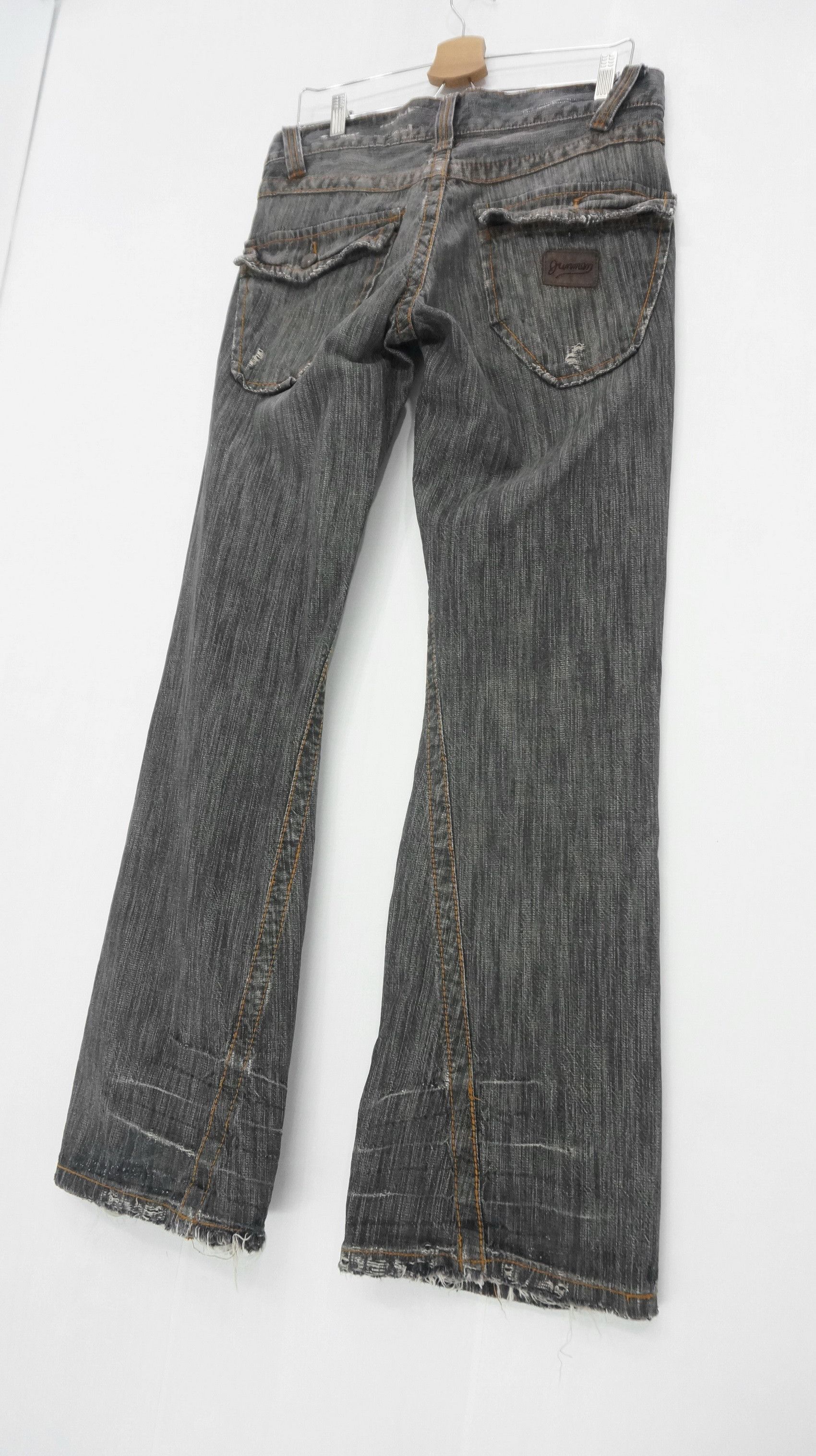 Japanese Brand Rare🔥JUNMEN Vintage Flared Lowrise Distressed Jeans Size US 30 / EU 46 - 5 Thumbnail
