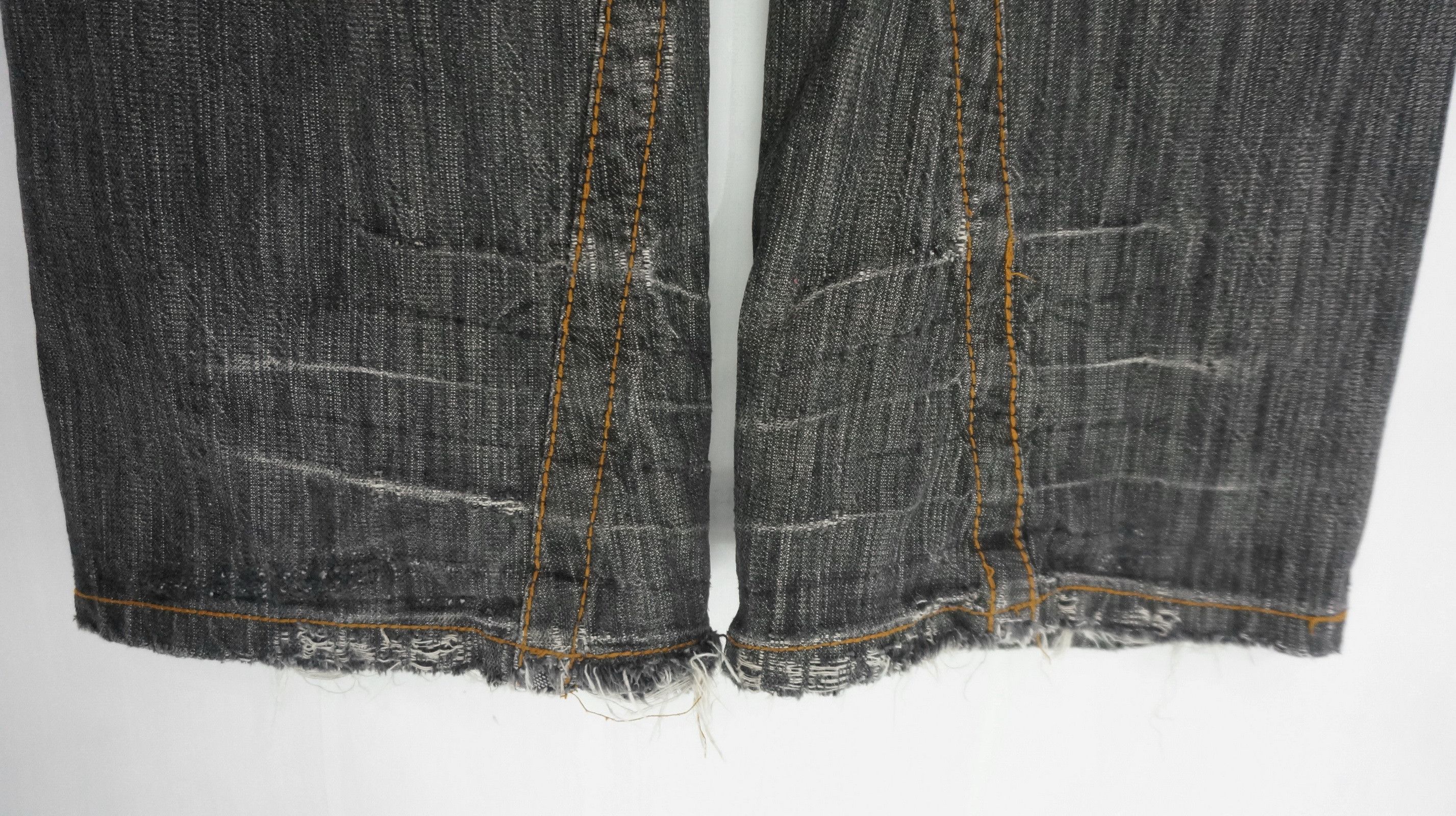 Japanese Brand Rare🔥JUNMEN Vintage Flared Lowrise Distressed Jeans Size US 30 / EU 46 - 12 Thumbnail