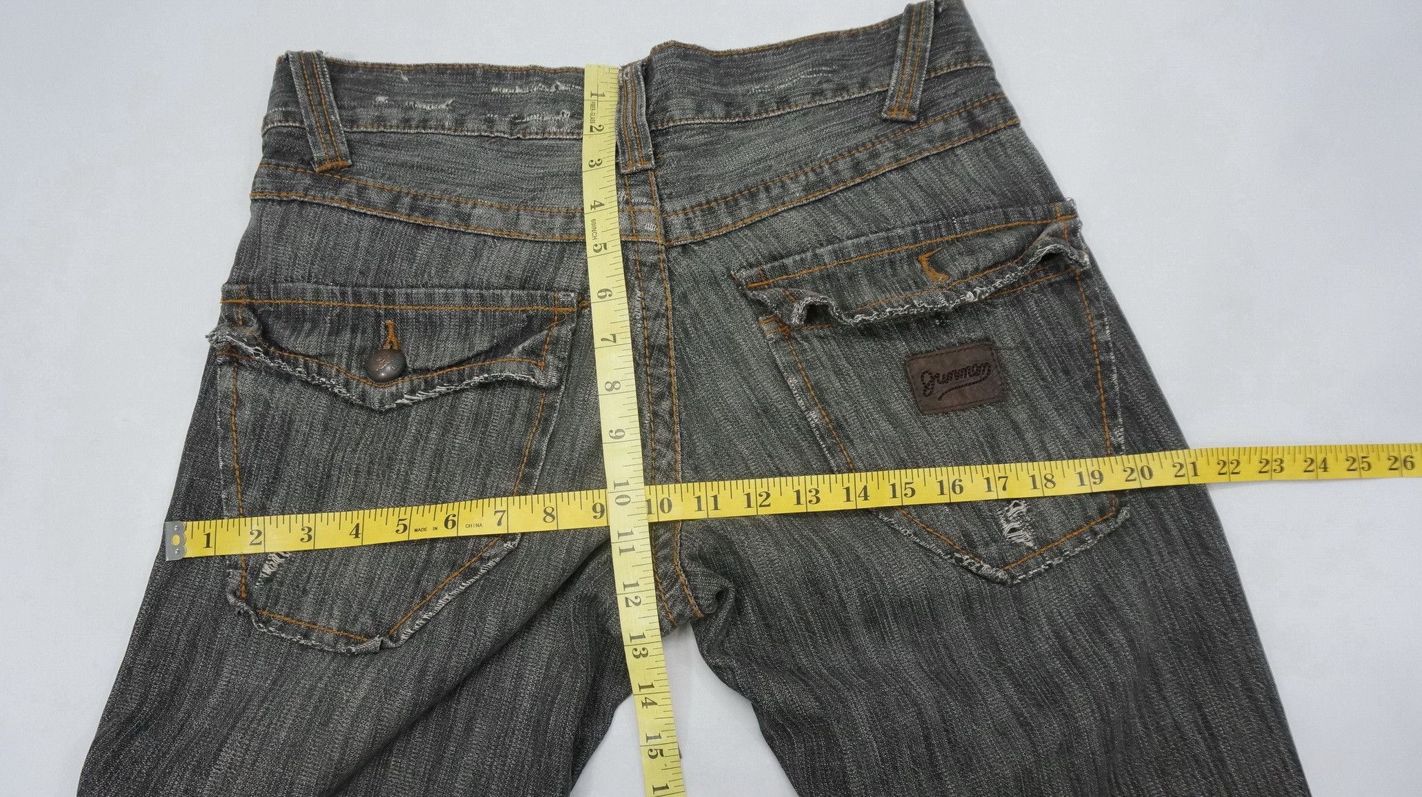 Japanese Brand Rare🔥JUNMEN Vintage Flared Lowrise Distressed Jeans Size US 30 / EU 46 - 18 Thumbnail