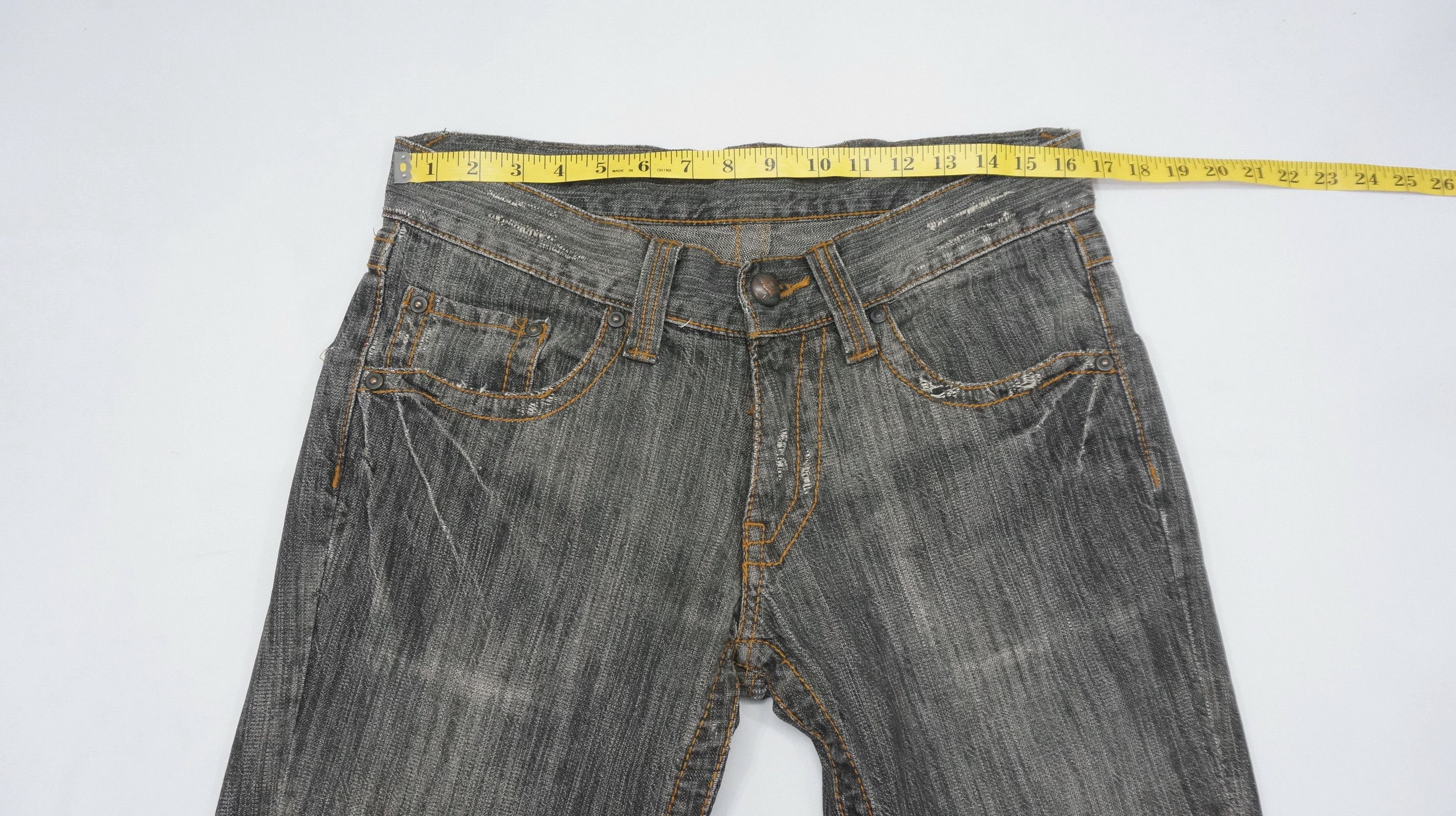 Japanese Brand Rare🔥JUNMEN Vintage Flared Lowrise Distressed Jeans Size US 30 / EU 46 - 14 Thumbnail