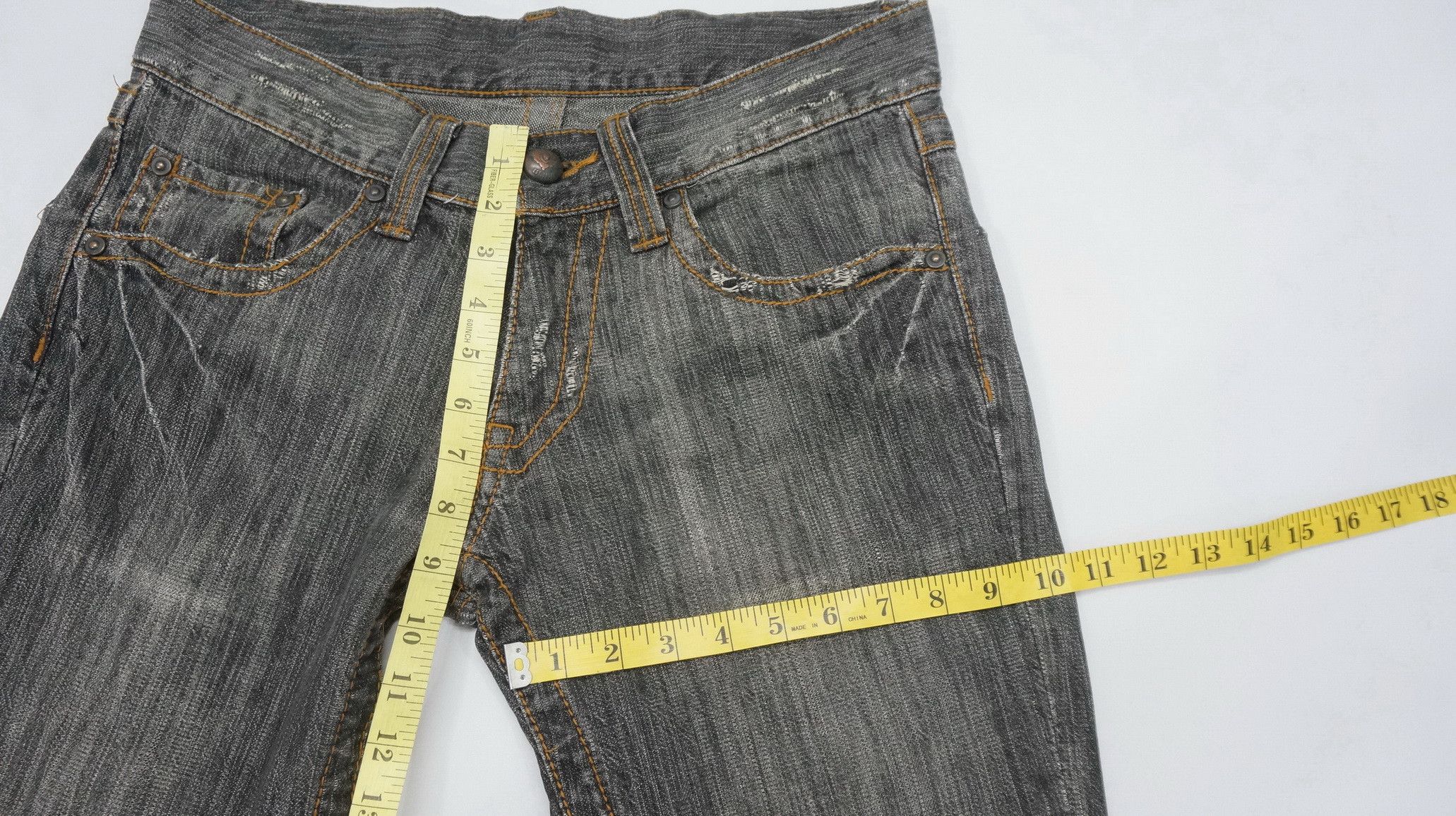 Japanese Brand Rare🔥JUNMEN Vintage Flared Lowrise Distressed Jeans Size US 30 / EU 46 - 15 Thumbnail