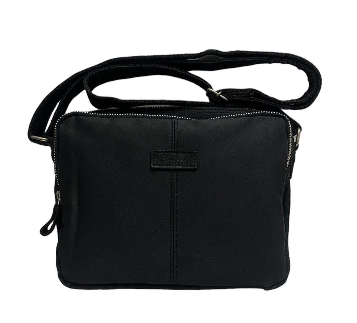 Yohji Yamamoto 🇯🇵 Yohji Yamamoto Y's Leather Patch Crossbody Sling bag Size ONE SIZE - 2 Thumbnail