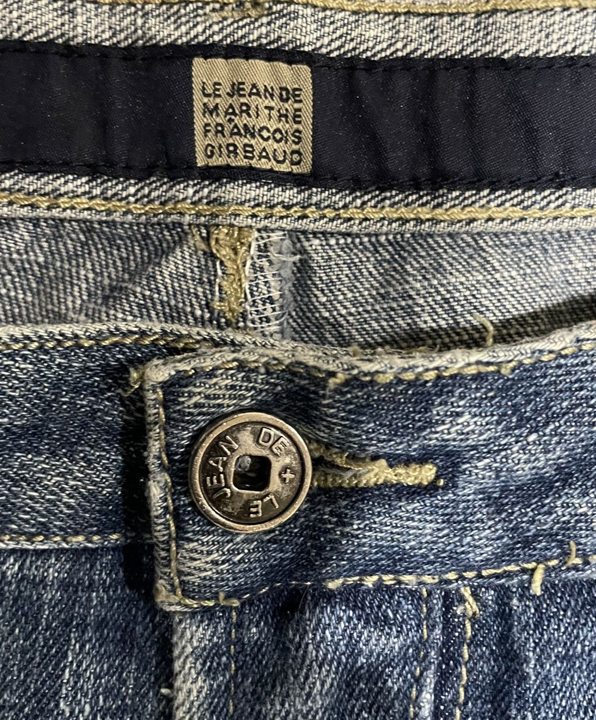 Marithe + Francois Girbaud MFG Denim Shirt Embroidery Square Iconic Logo Pocket Size US 38 / EU 54 - 17 Thumbnail