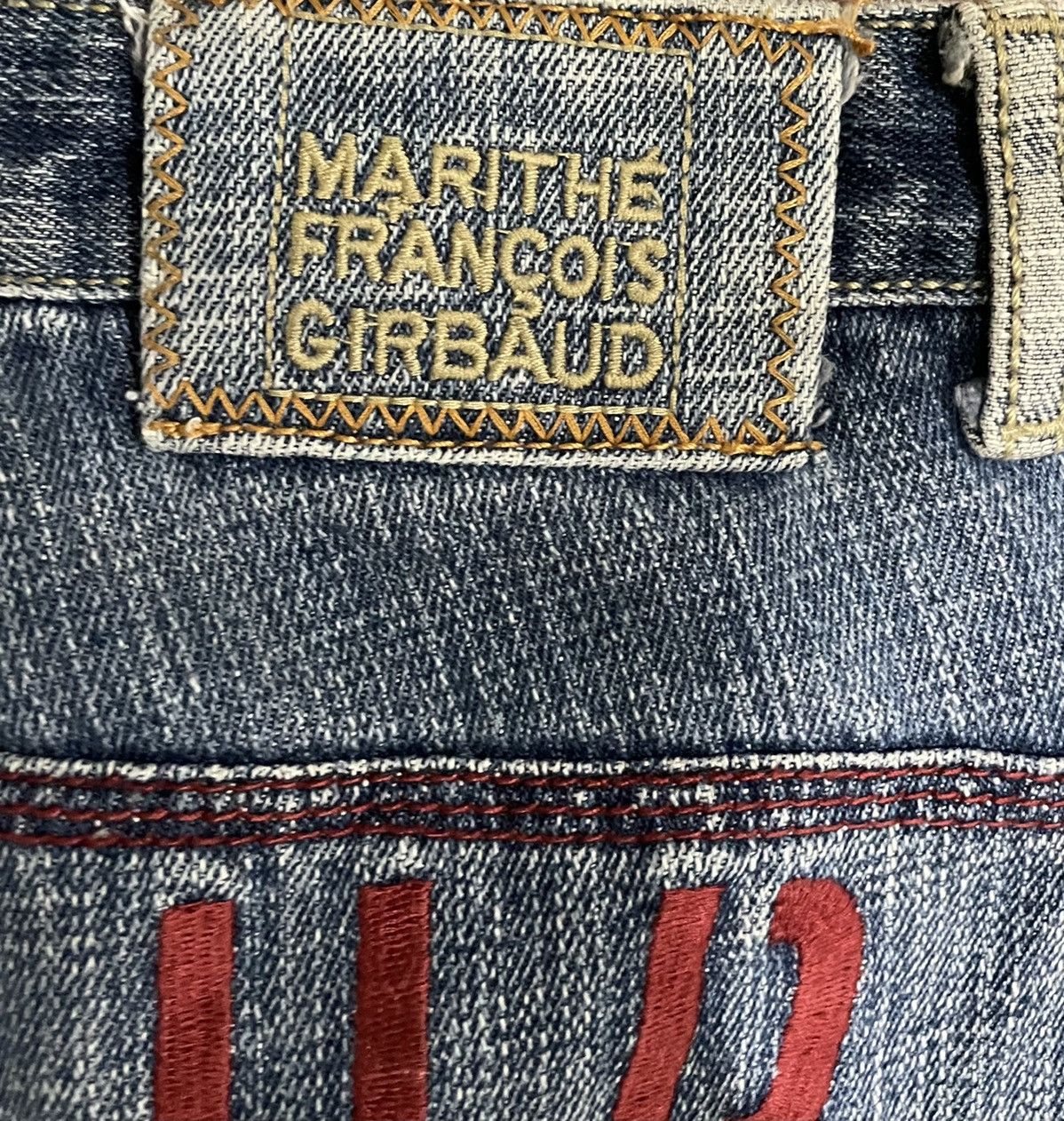 Marithe + Francois Girbaud MFG Denim Shirt Embroidery Square Iconic Logo Pocket Size US 38 / EU 54 - 13 Thumbnail