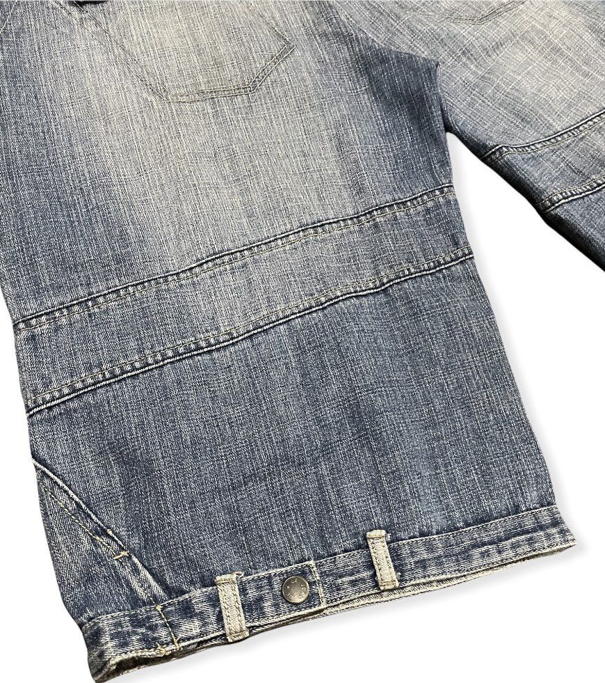 Marithe + Francois Girbaud MFG Denim Shirt Embroidery Square Iconic Logo Pocket Size US 38 / EU 54 - 12 Thumbnail