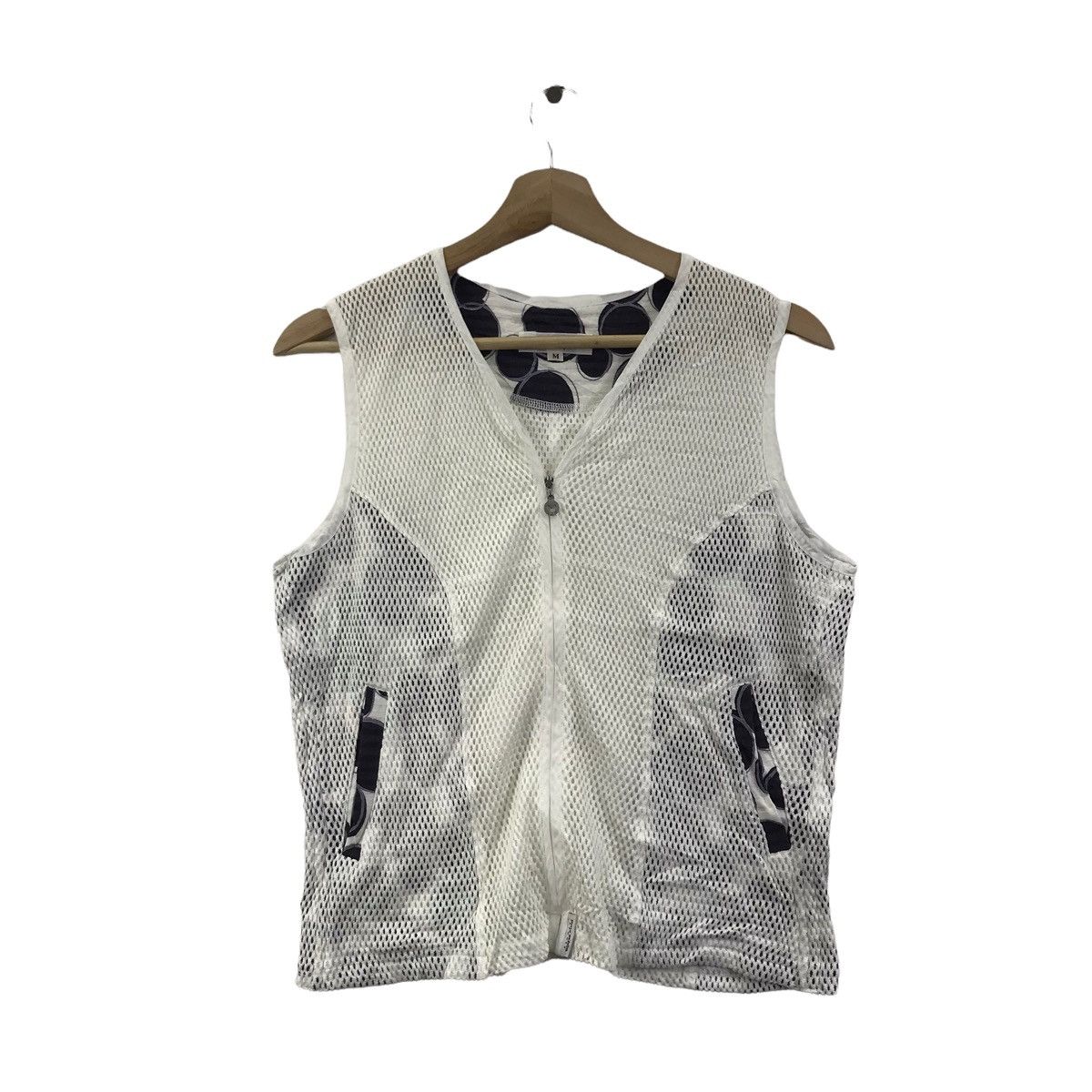 Mila Schon MILA SCHON Sports Italian Designer Polkadot WhiteVest Italy Size US M / EU 48-50 / 2 - 1 Thumbnail