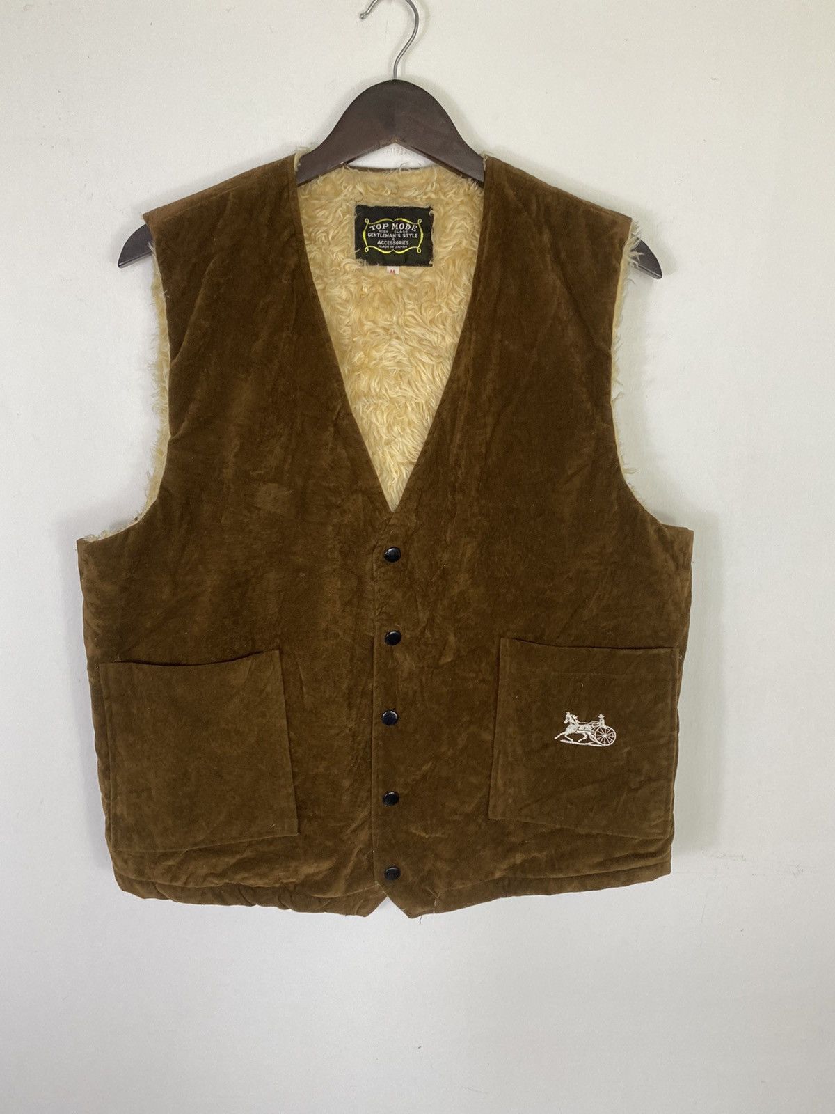 Japanese Brand × Vintage Gcw23🔥Vintage Velvet Sherpa Lining Vest Size US L / EU 52-54 / 3 - 1 Thumbnail