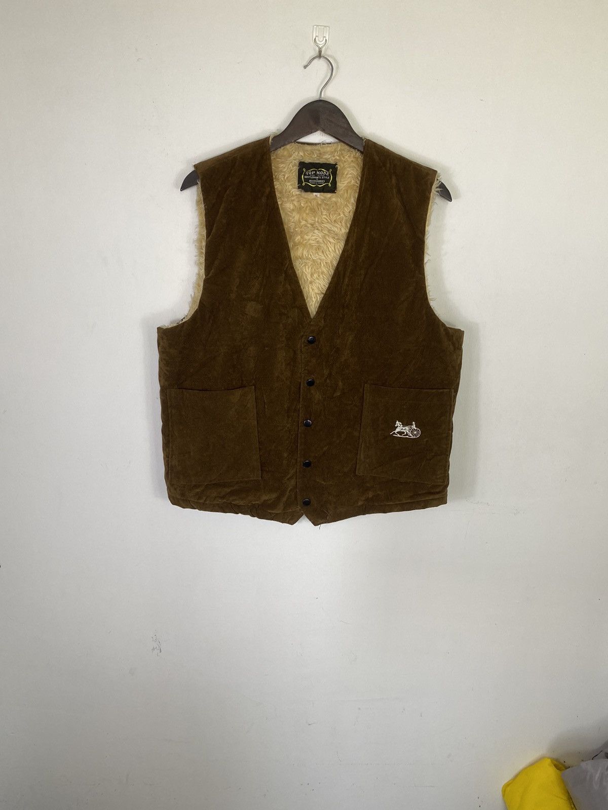 Japanese Brand × Vintage Gcw23🔥Vintage Velvet Sherpa Lining Vest Size US L / EU 52-54 / 3 - 2 Thumbnail