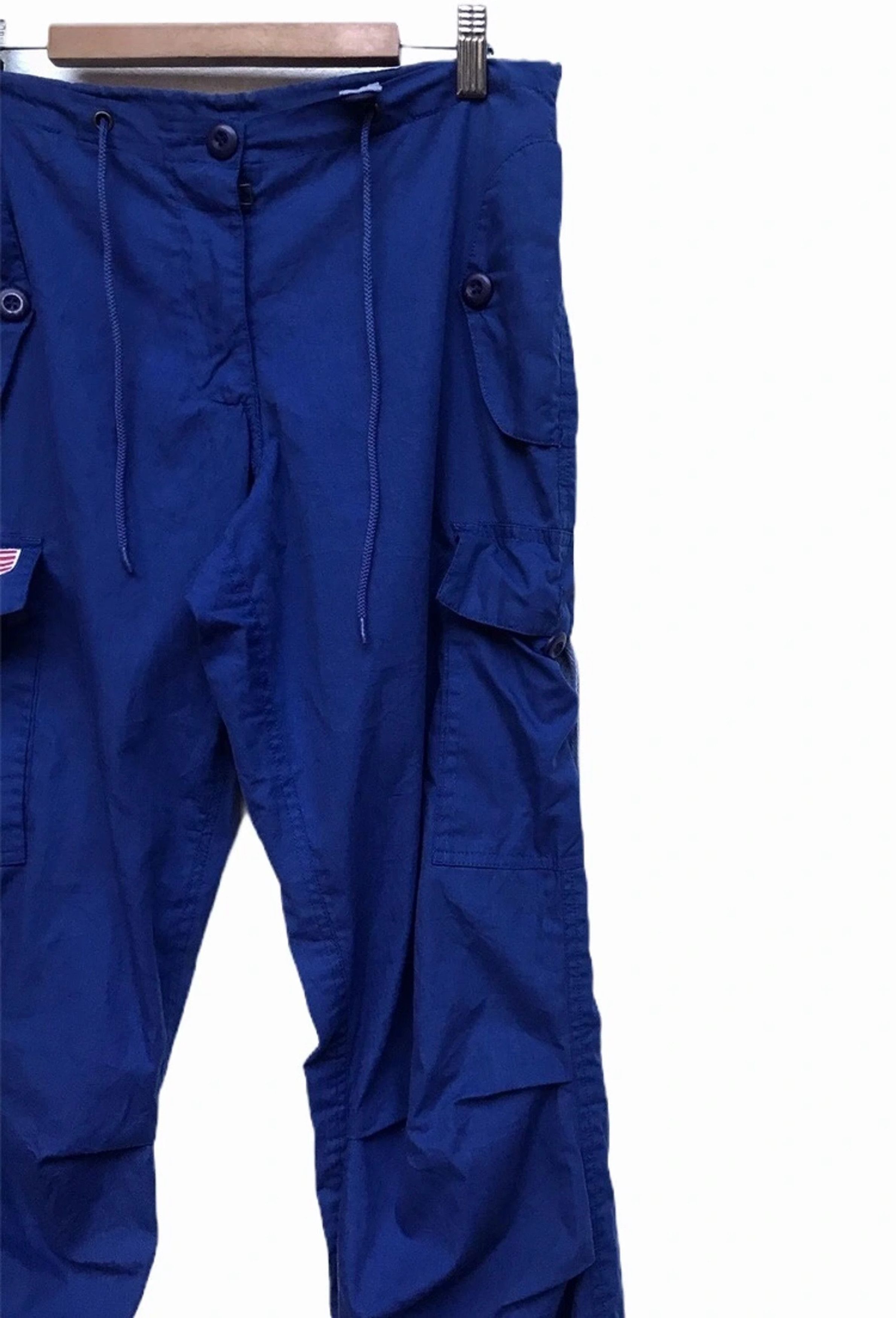 Vintage Ufo Cargo Bondage Parachute Track Pants Size US 30 / EU 46 - 4 Thumbnail