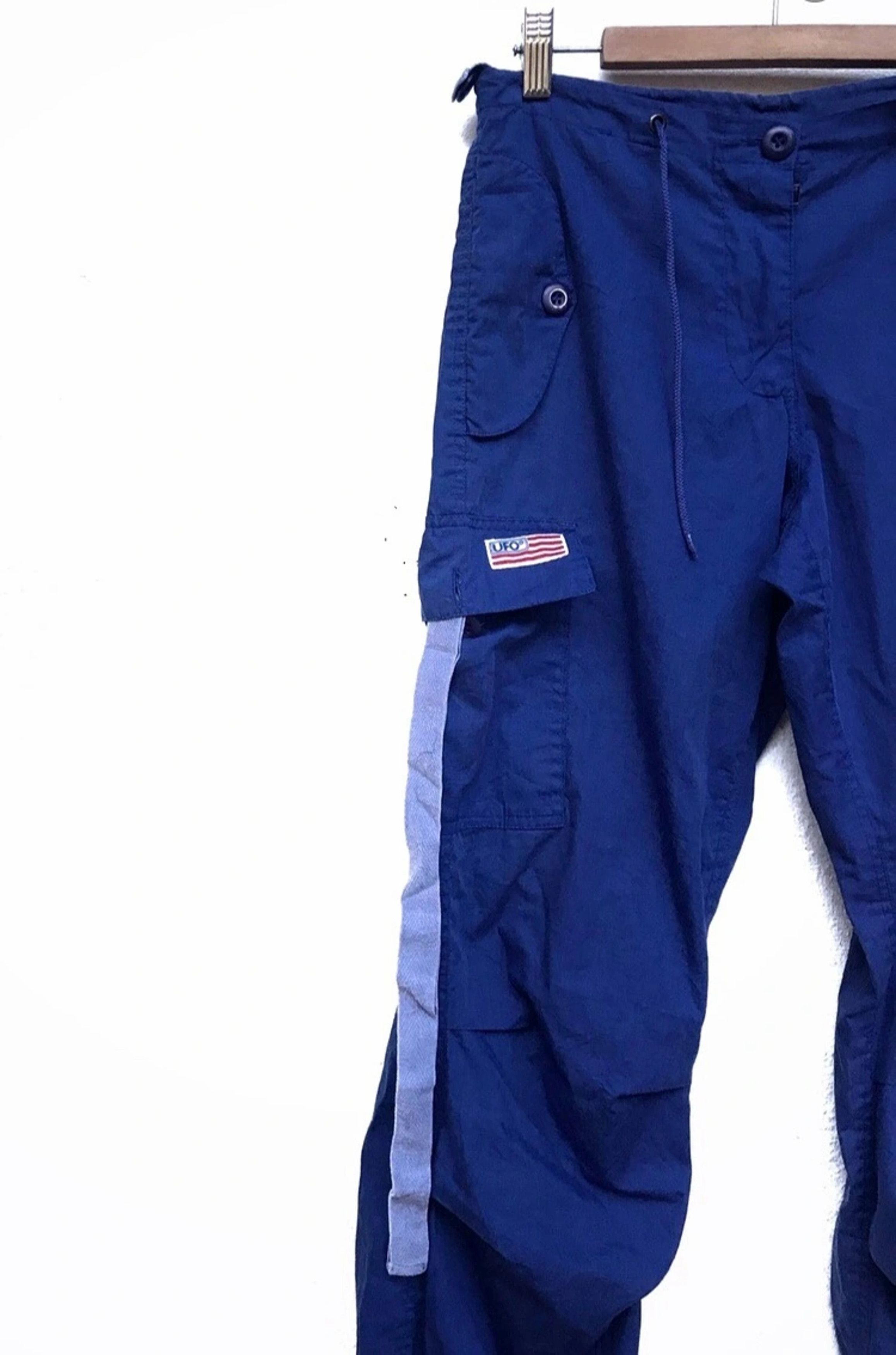 Vintage Ufo Cargo Bondage Parachute Track Pants Size US 30 / EU 46 - 3 Thumbnail