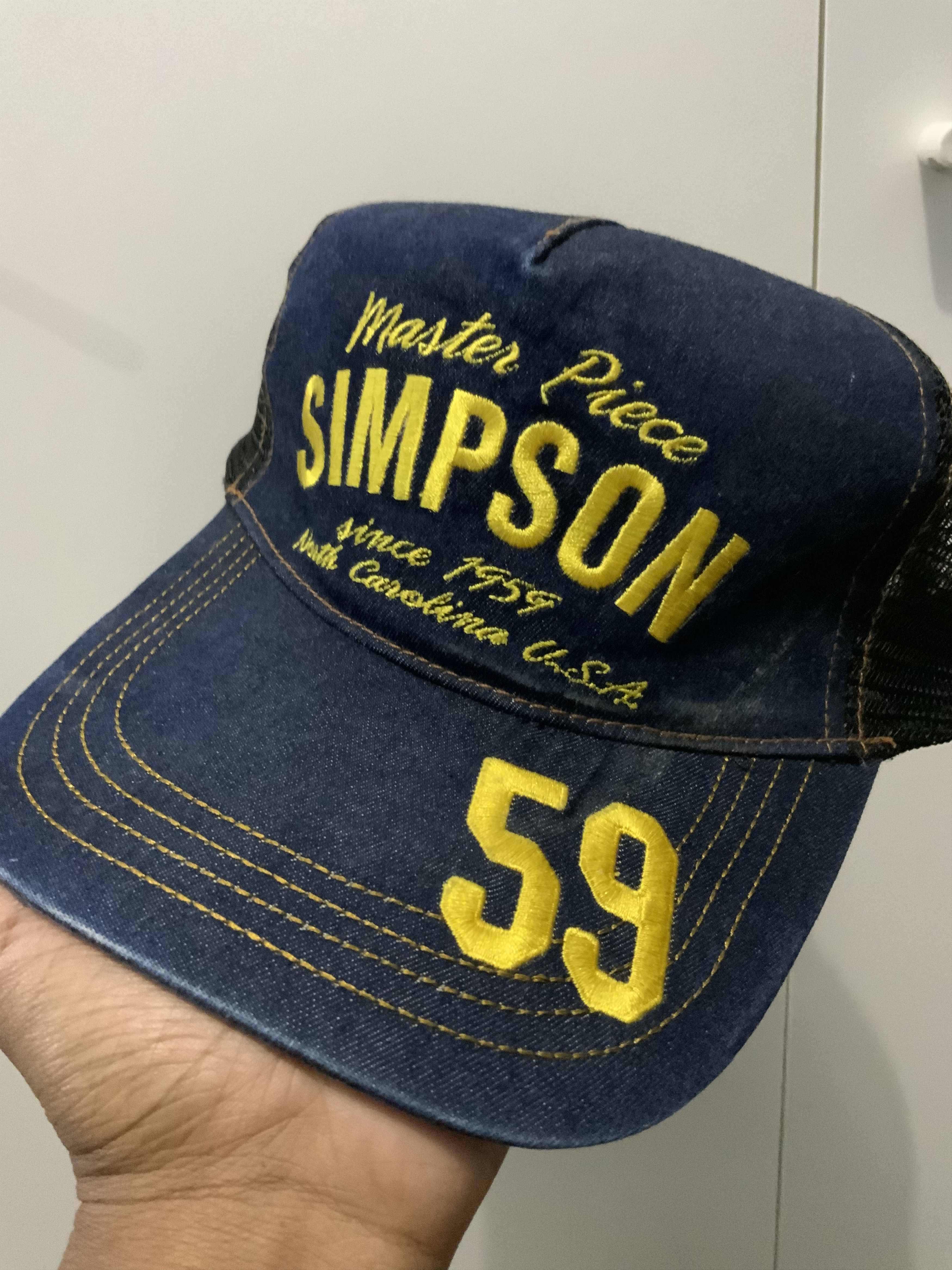 Cartoon Network Master Piece Simpson Denim Trucker Hat Size ONE SIZE - 11 Thumbnail