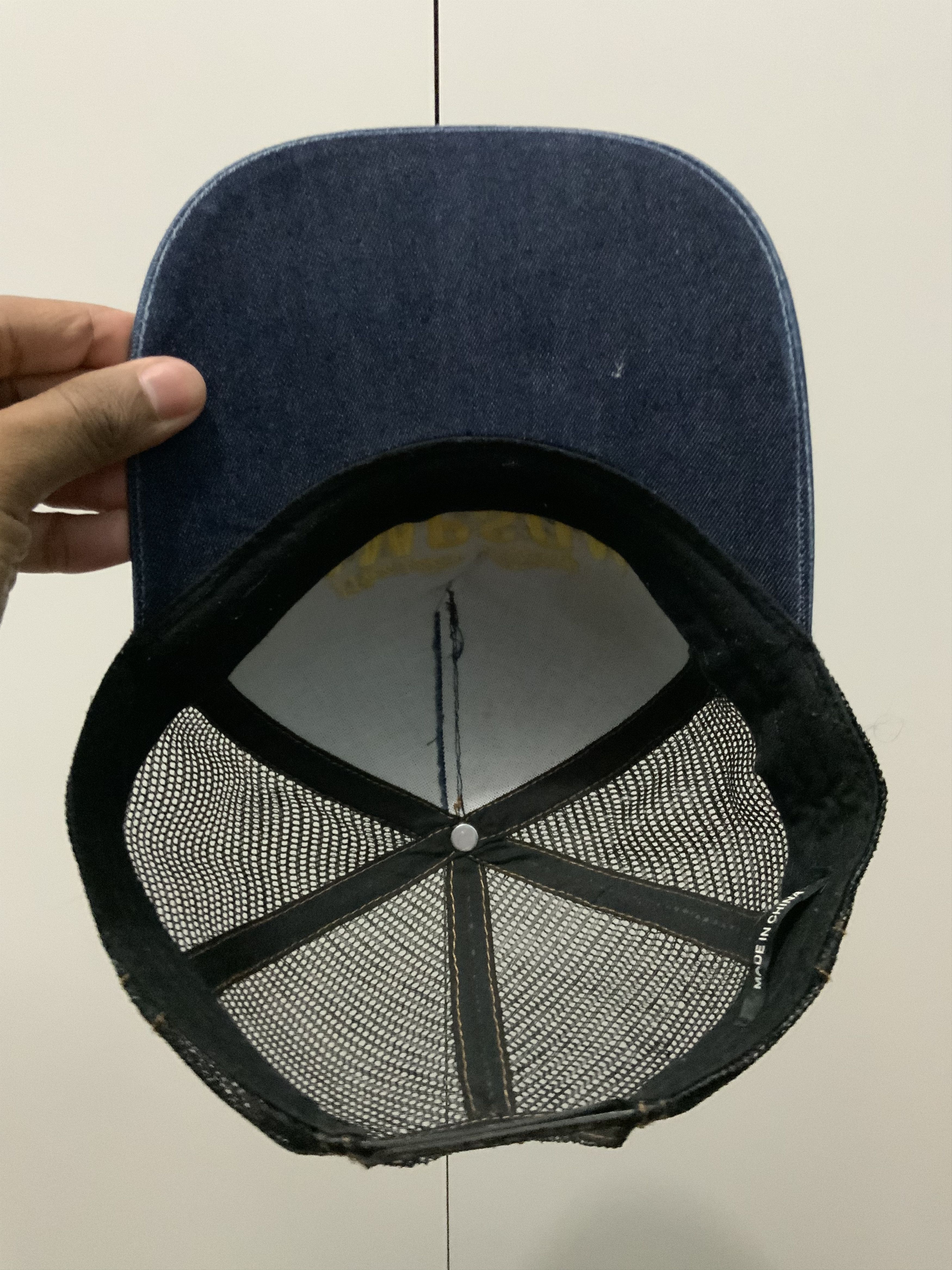Cartoon Network Master Piece Simpson Denim Trucker Hat Size ONE SIZE - 8 Thumbnail