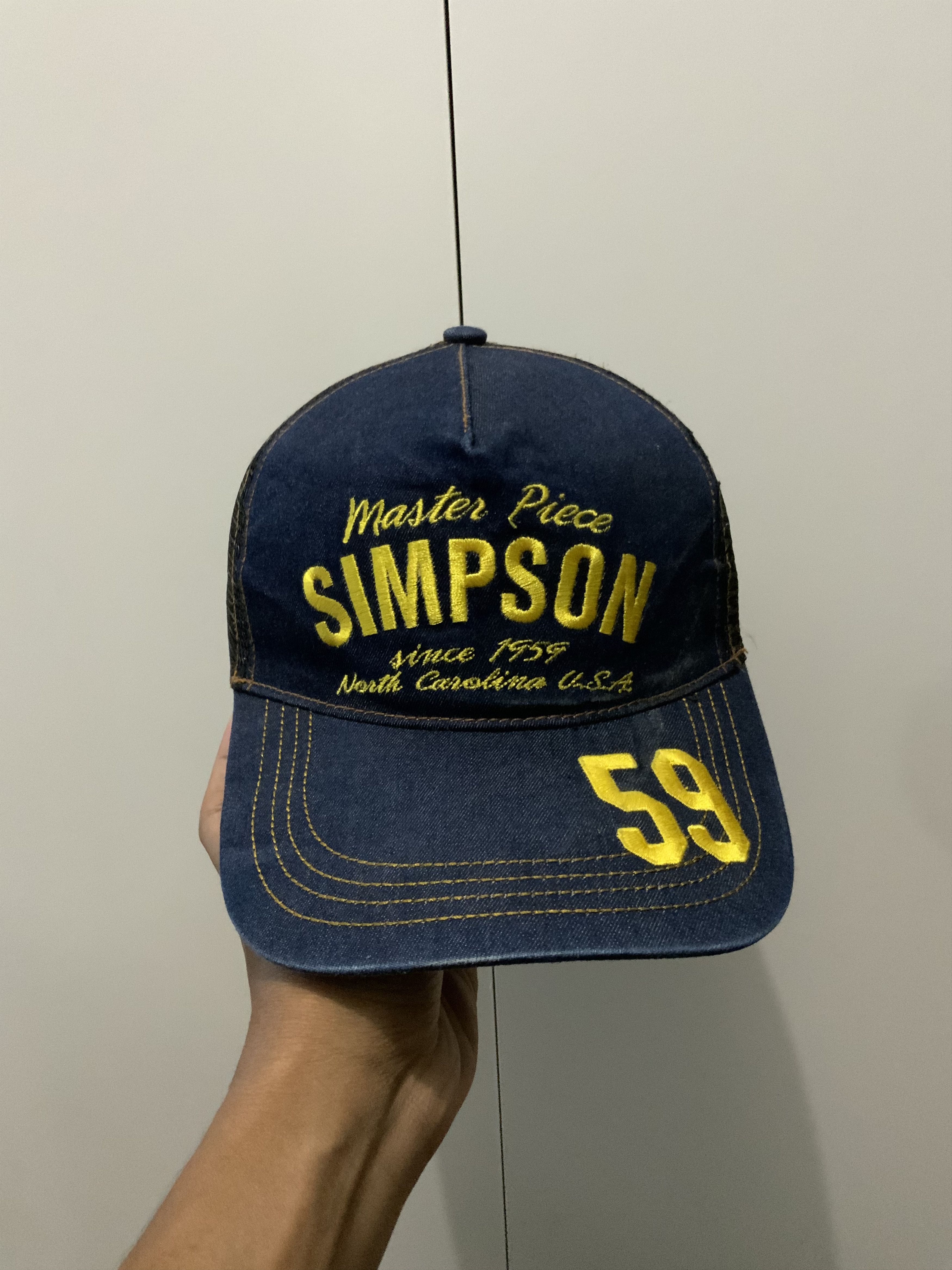 Cartoon Network Master Piece Simpson Denim Trucker Hat Size ONE SIZE - 2 Thumbnail
