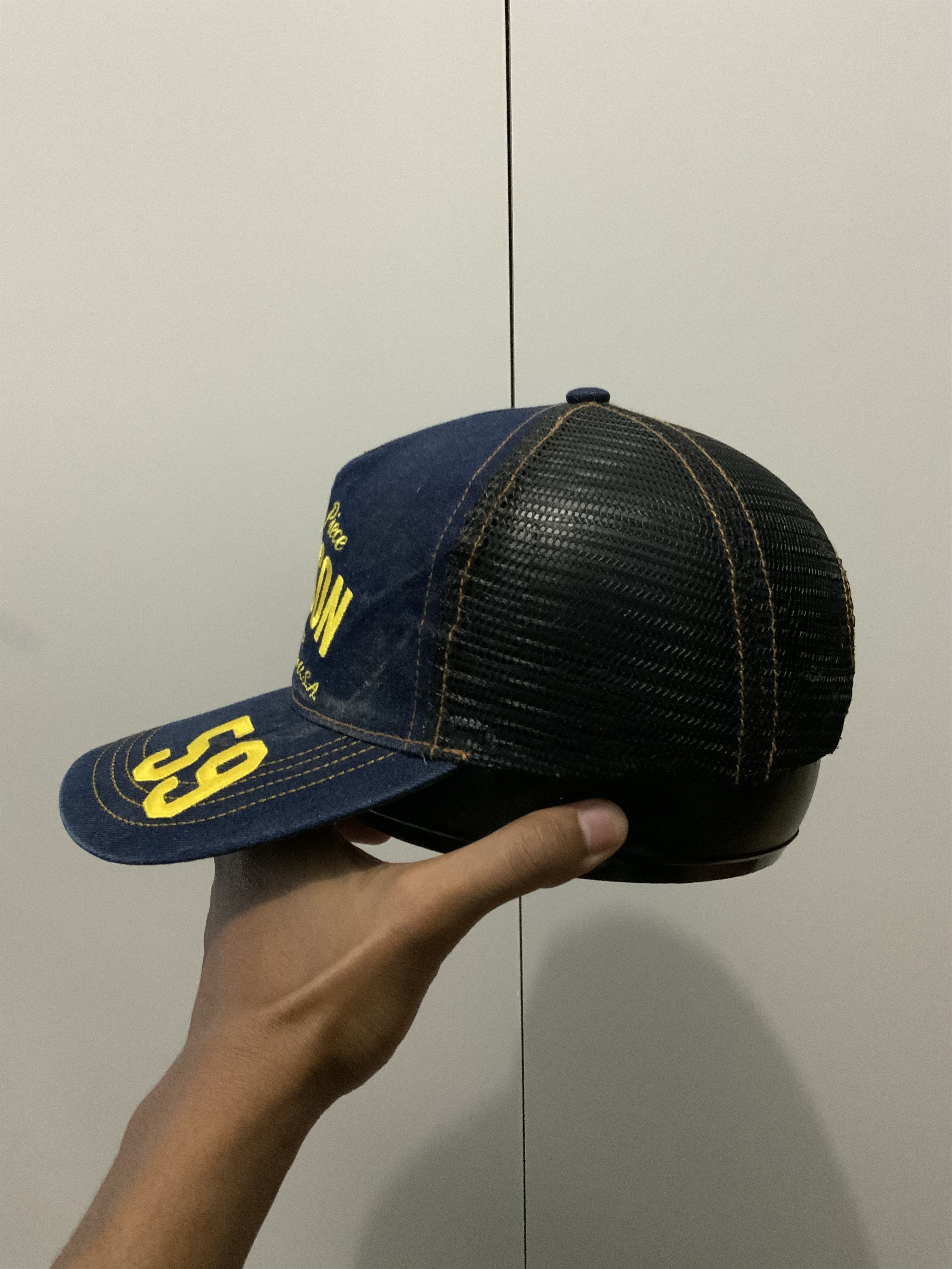 Cartoon Network Master Piece Simpson Denim Trucker Hat Size ONE SIZE - 5 Thumbnail