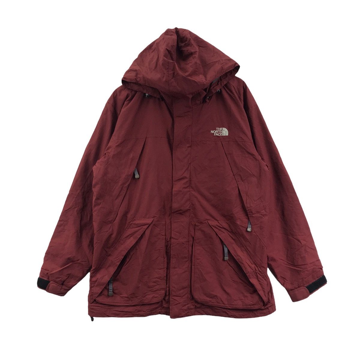 The North Face THE NORTH FACE Outdoor Hiking Maroon Light Hooded Jacket Size US L / EU 52-54 / 3 - 1 Thumbnail