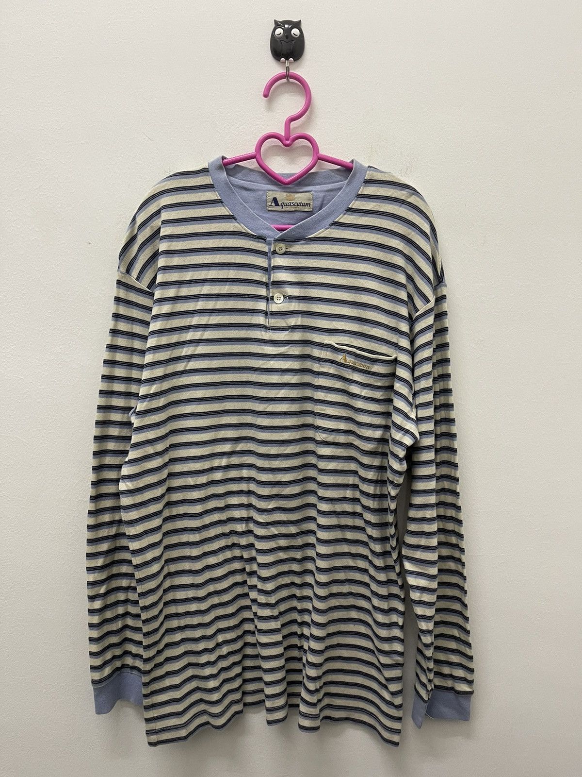 image of Aquascutum Of London Striped Single Pocket, Men's (Size Large)