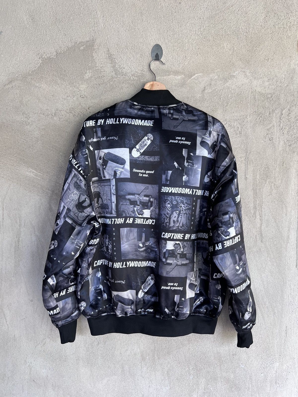 Hollywod Capture Hollywood Made Overprint Skaters Bomber Jacket | Grailed