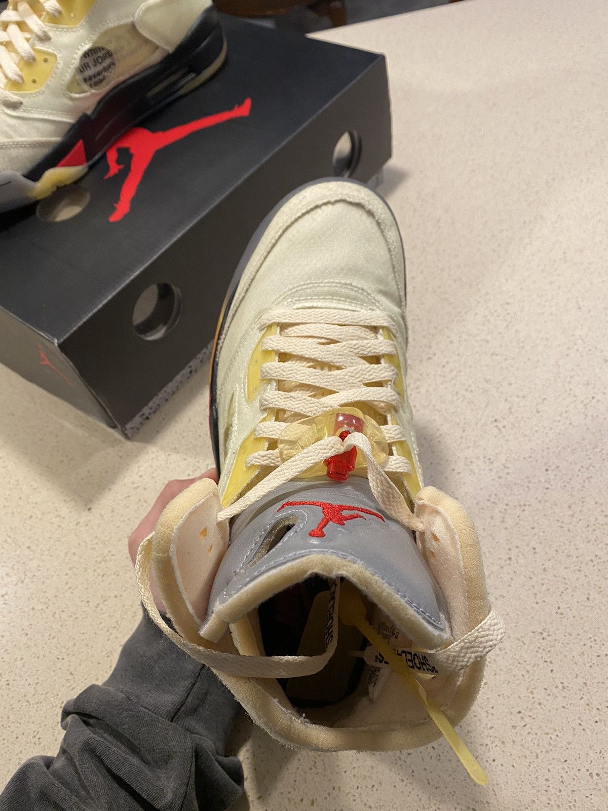 Jordan Brand × Off-White Air Jordan x Off-White 5 Retro SP Sail Size US 8 / EU 41 - 3 Thumbnail