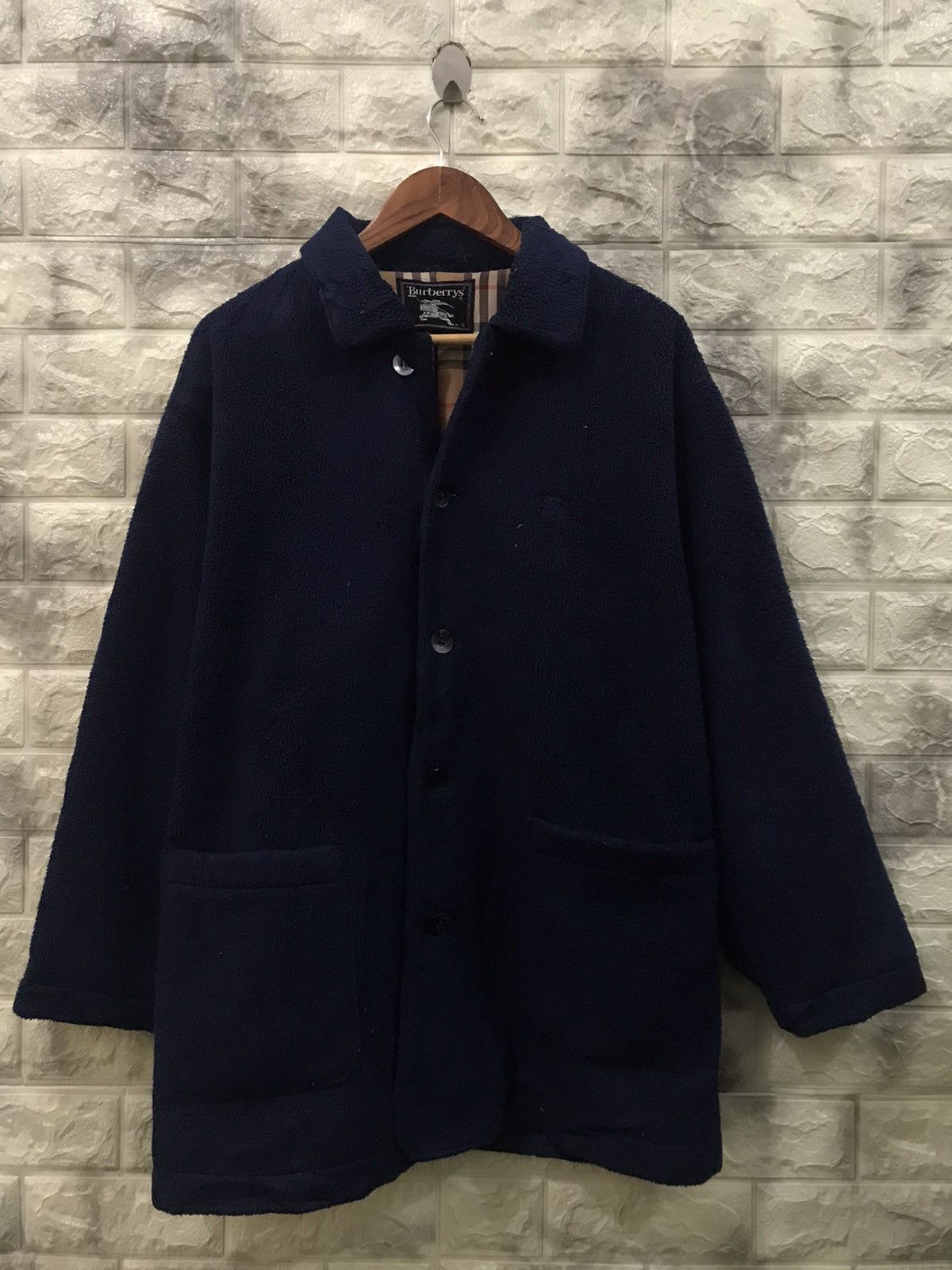 Burberry Vintage Burberrys Fleece Jacket Size US L / EU 52-54 / 3 - 2 Thumbnail
