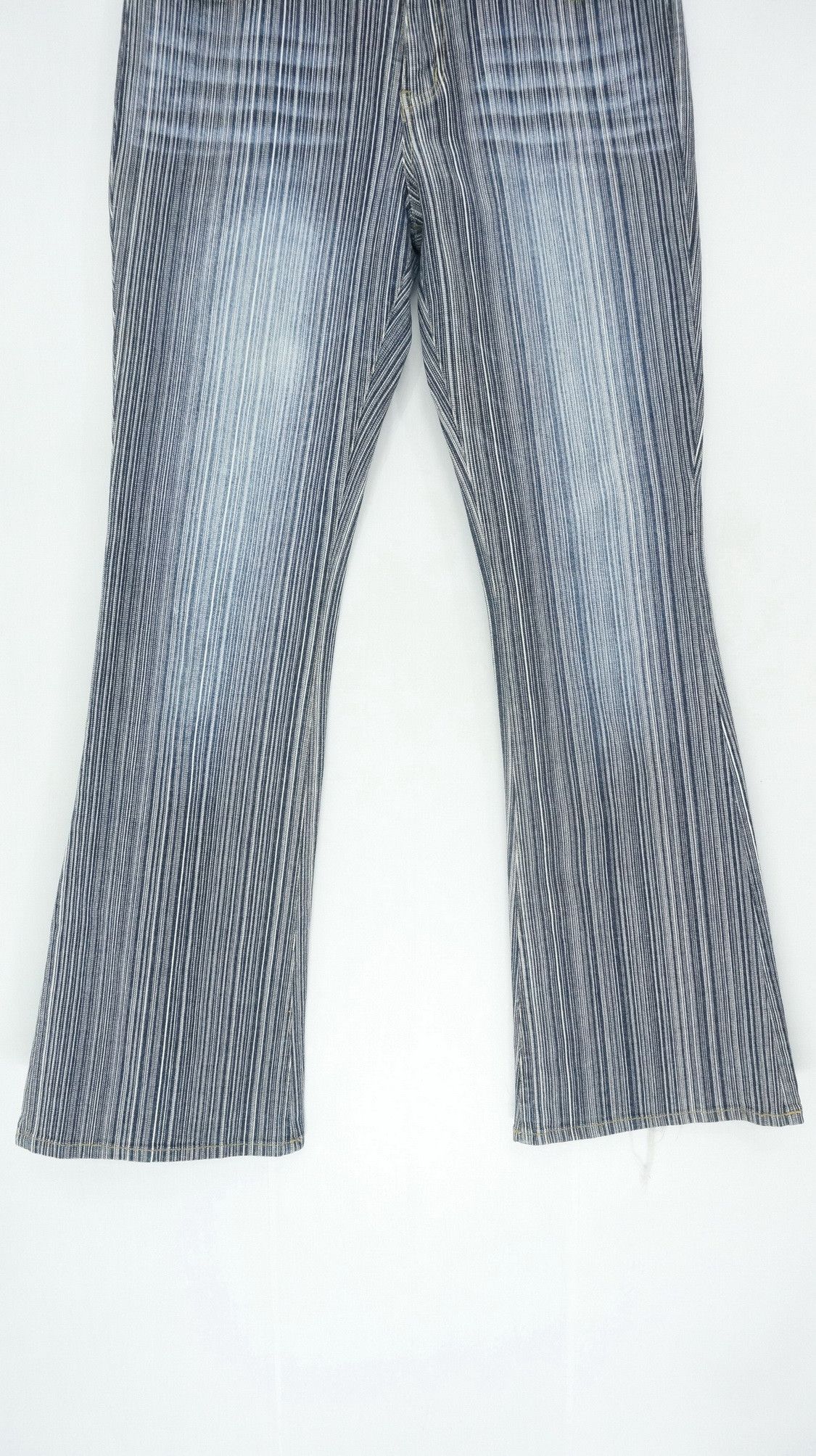 Japanese Brand Vtg Japan ORIRIN Hickory Flared Women's Jeans Size 29" - 5 Thumbnail