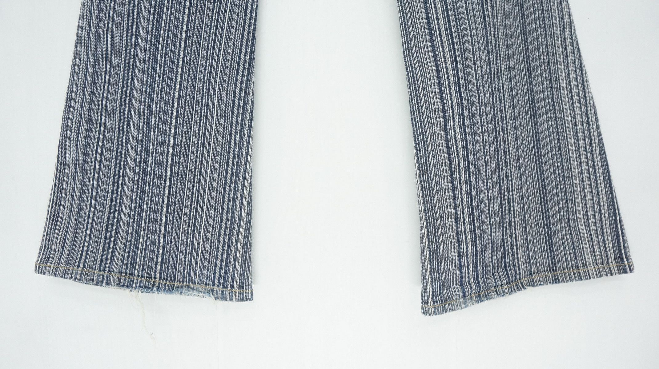 Japanese Brand Vtg Japan ORIRIN Hickory Flared Women's Jeans Size 29" - 8 Thumbnail
