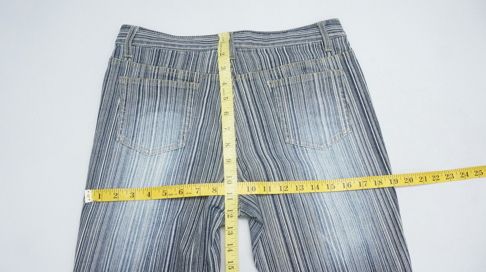 Japanese Brand Vtg Japan ORIRIN Hickory Flared Women's Jeans Size 29" - 13 Thumbnail