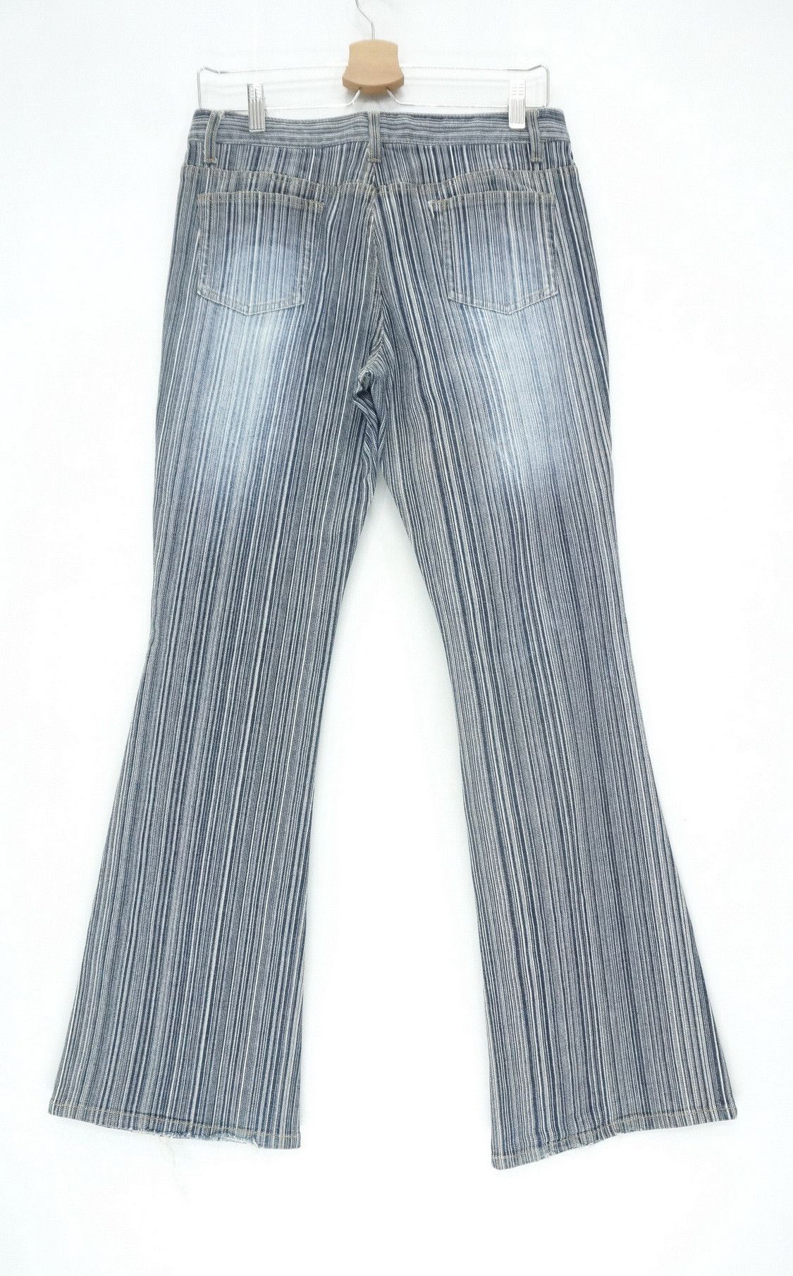 Japanese Brand Vtg Japan ORIRIN Hickory Flared Women's Jeans Size 29" - 7 Thumbnail