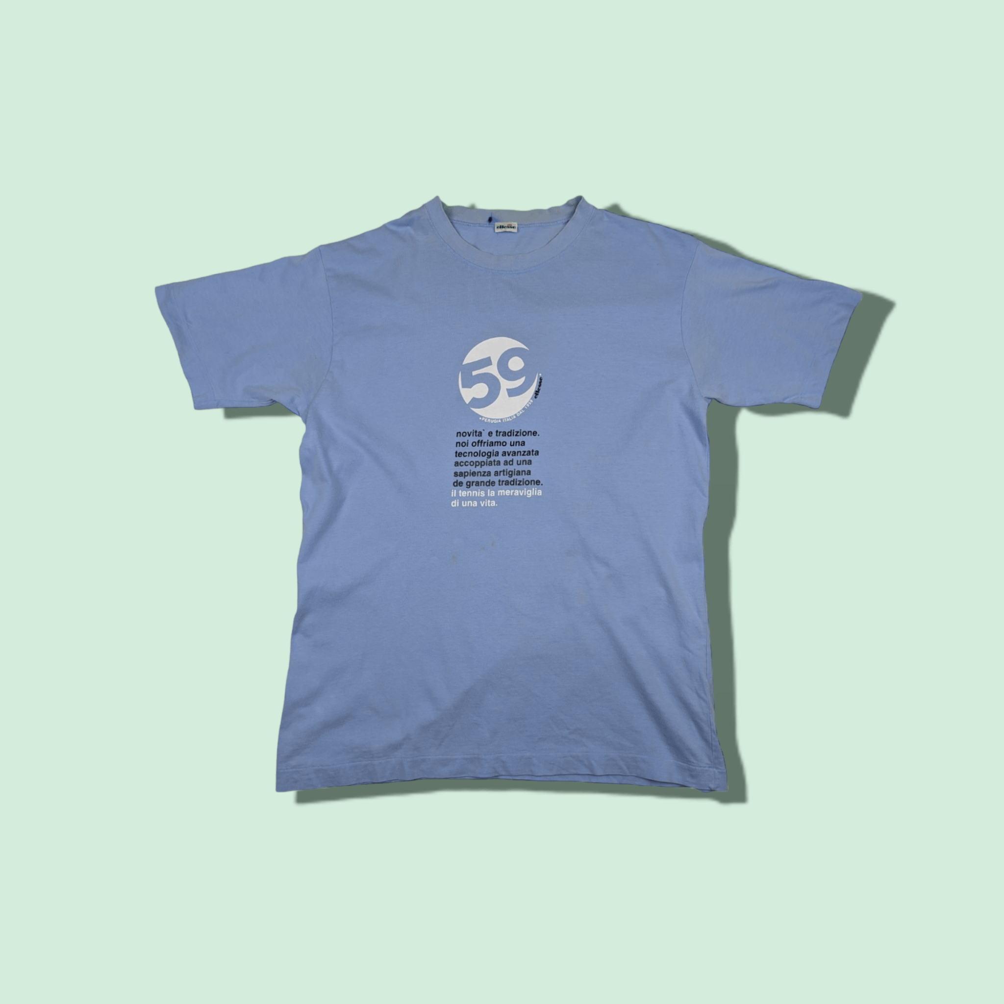 Ellesse × Vintage Vintage 90's ELLESSE Tennis T-Shirt Single Stitches Size US L / EU 52-54 / 3 - 1 Thumbnail