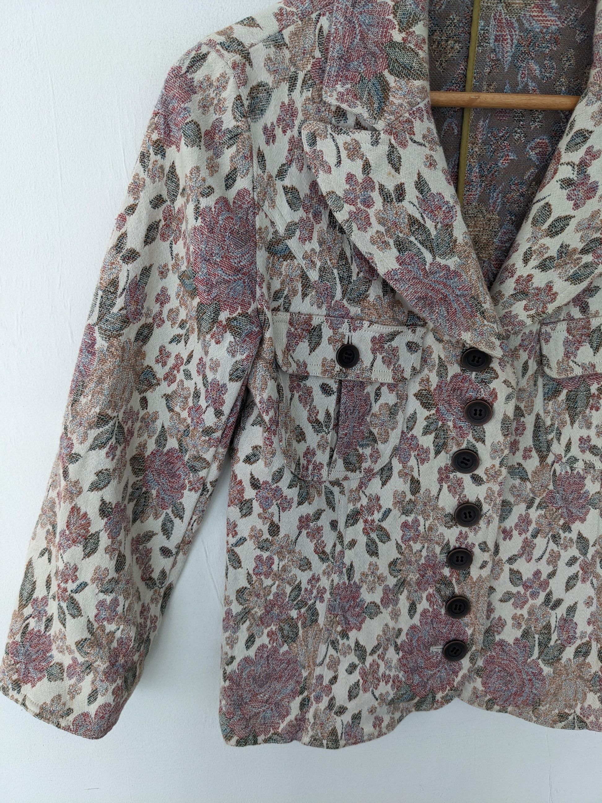Japanese Brand × Vintage Vintage Cardigan Jacket Flower Motif Japanese Brand by NEUF Size S / US 4 / IT 40 - 12 Thumbnail