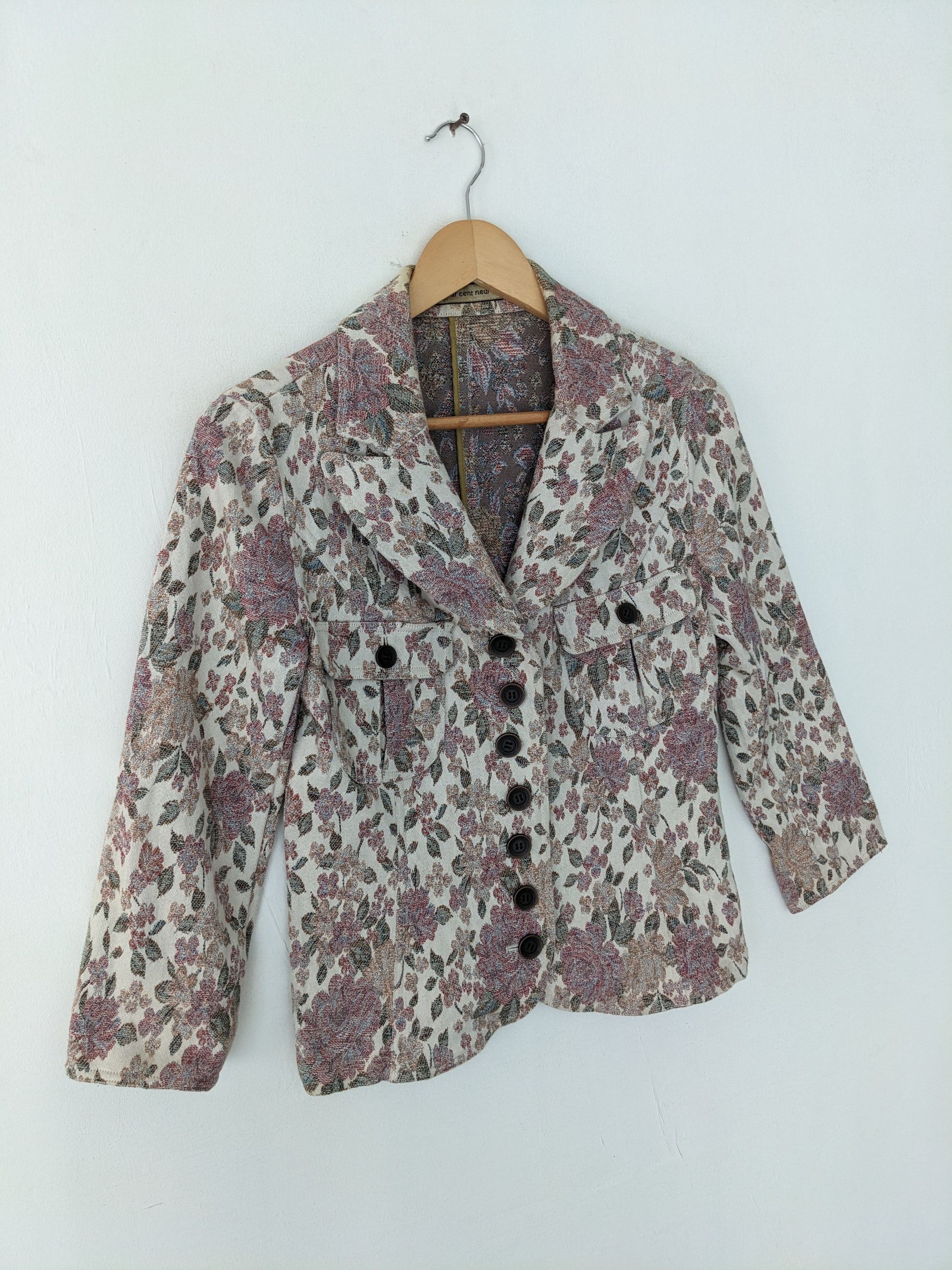 Japanese Brand × Vintage Vintage Cardigan Jacket Flower Motif Japanese Brand by NEUF Size S / US 4 / IT 40 - 3 Thumbnail