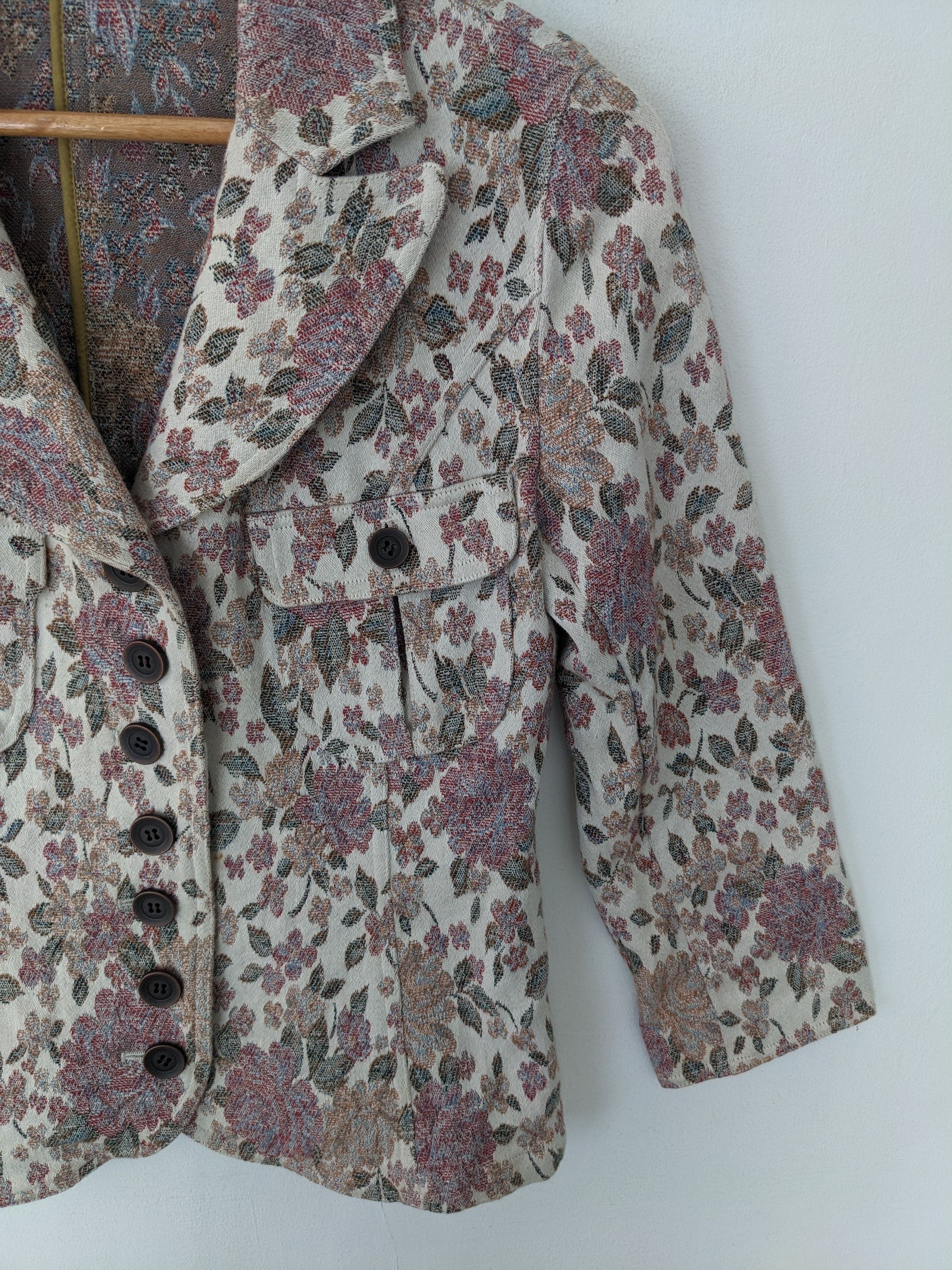 Japanese Brand × Vintage Vintage Cardigan Jacket Flower Motif Japanese Brand by NEUF Size S / US 4 / IT 40 - 11 Thumbnail