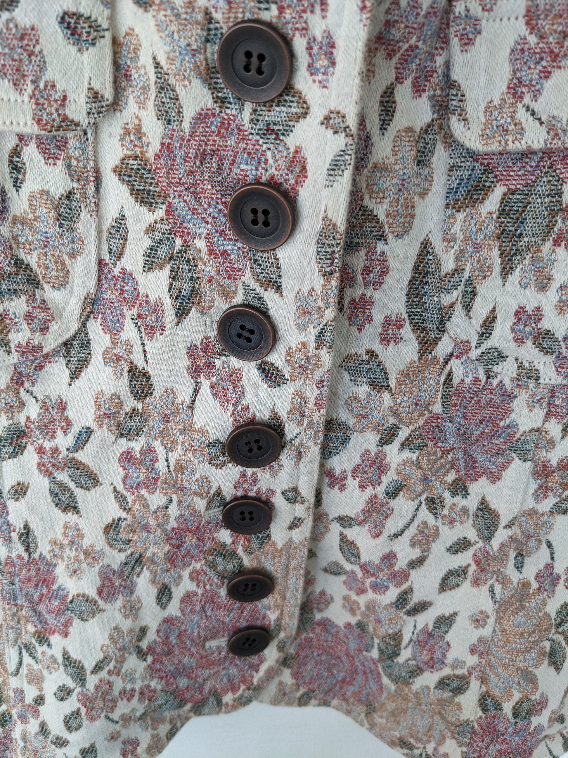 Japanese Brand × Vintage Vintage Cardigan Jacket Flower Motif Japanese Brand by NEUF Size S / US 4 / IT 40 - 15 Thumbnail