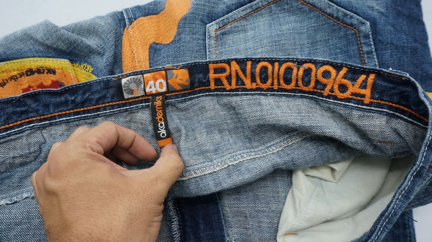 Akademiks 🔥 AKDMKS Akademiks Embroidered Big Tall Jeans Size US 40 / EU 56 - 14 Thumbnail