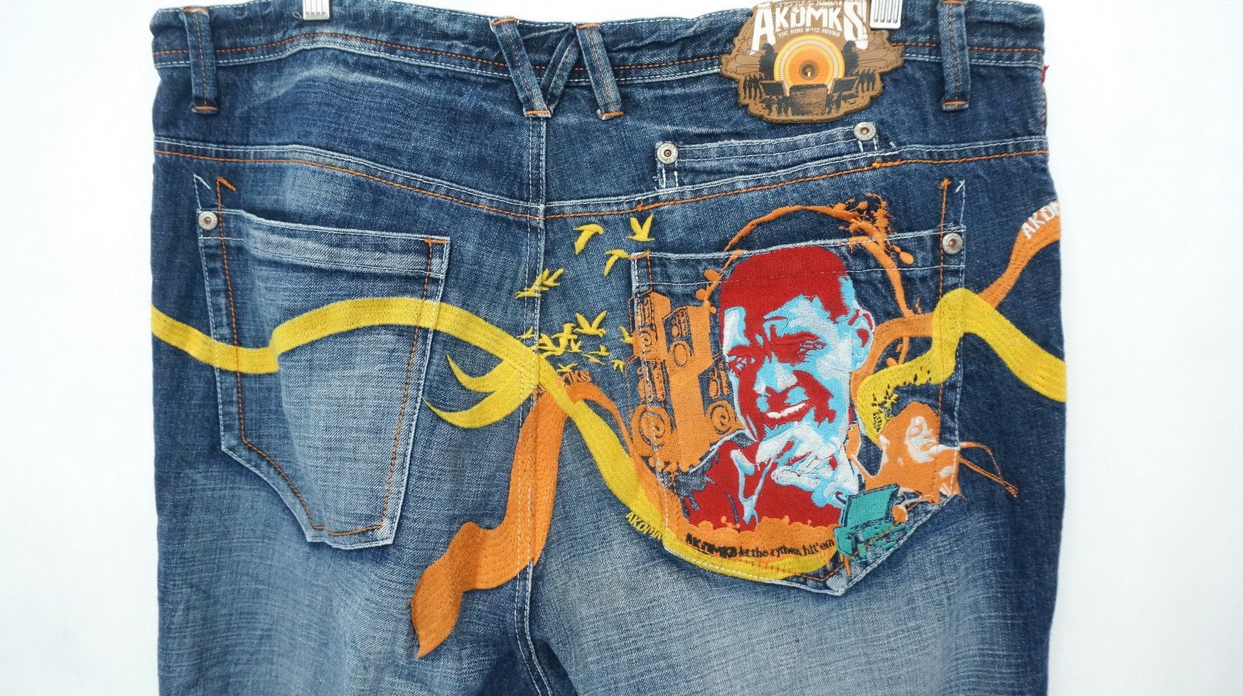Akademiks 🔥 AKDMKS Akademiks Embroidered Big Tall Jeans Size US 40 / EU 56 - 4 Thumbnail