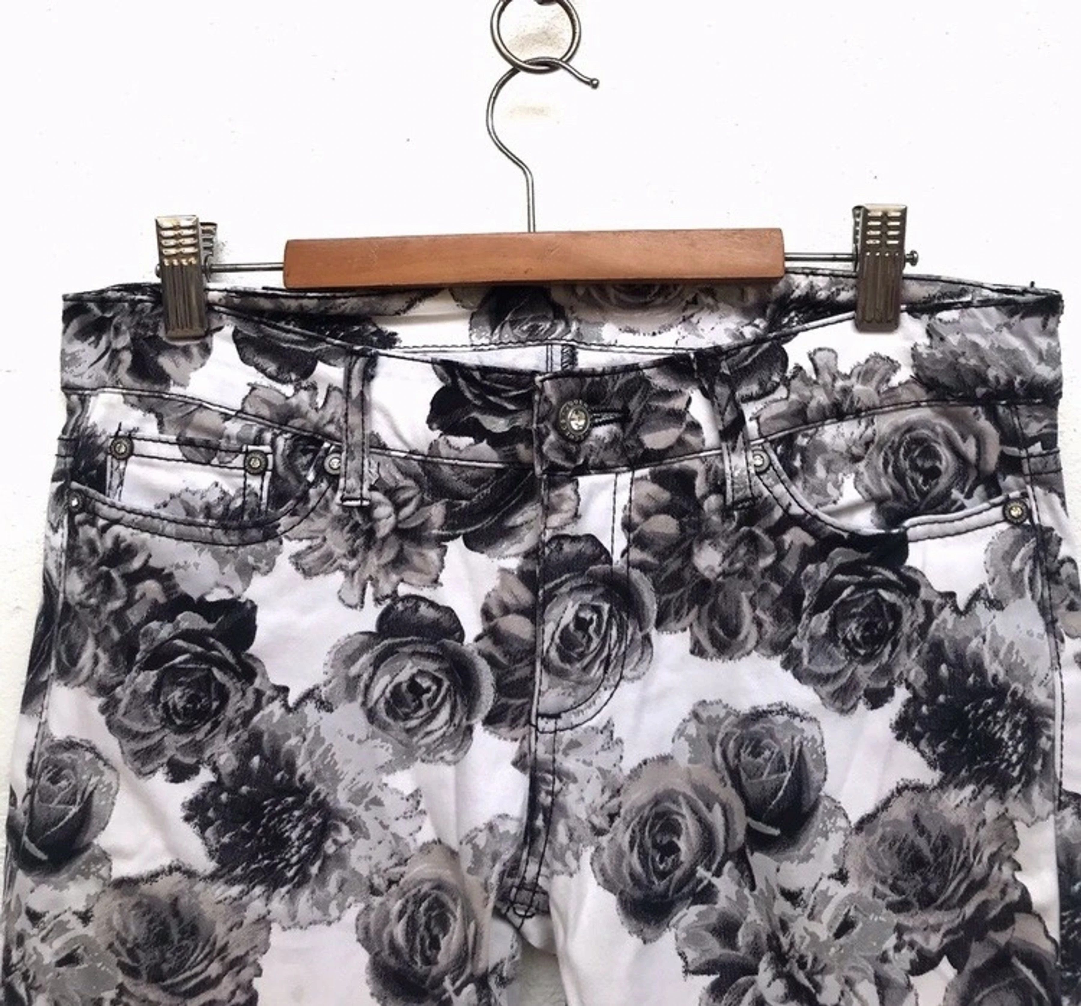 Other Slim Fit Pants Rose Pattern Size US 29 - 3 Thumbnail
