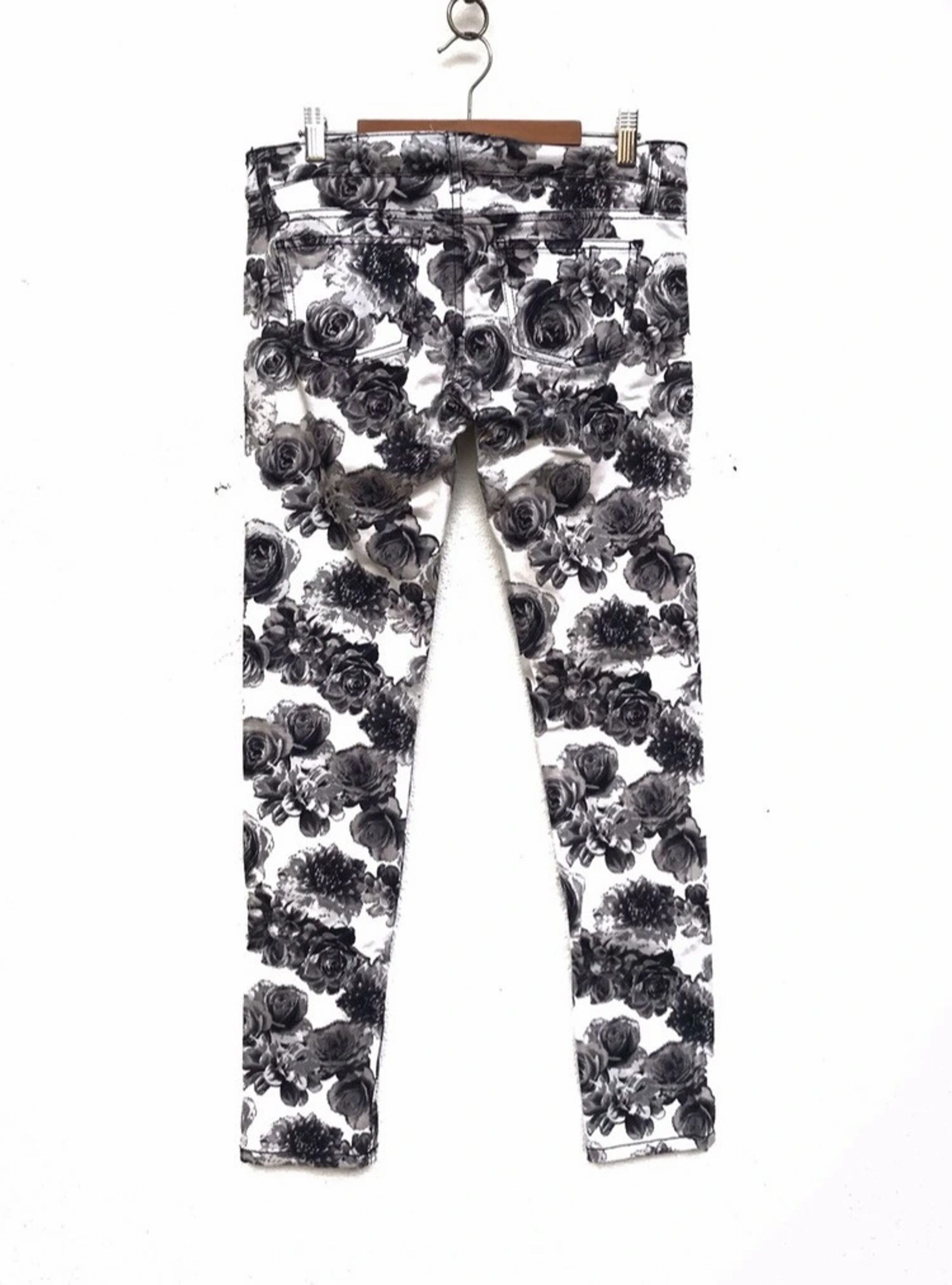 Other Slim Fit Pants Rose Pattern Size US 29 - 2 Thumbnail