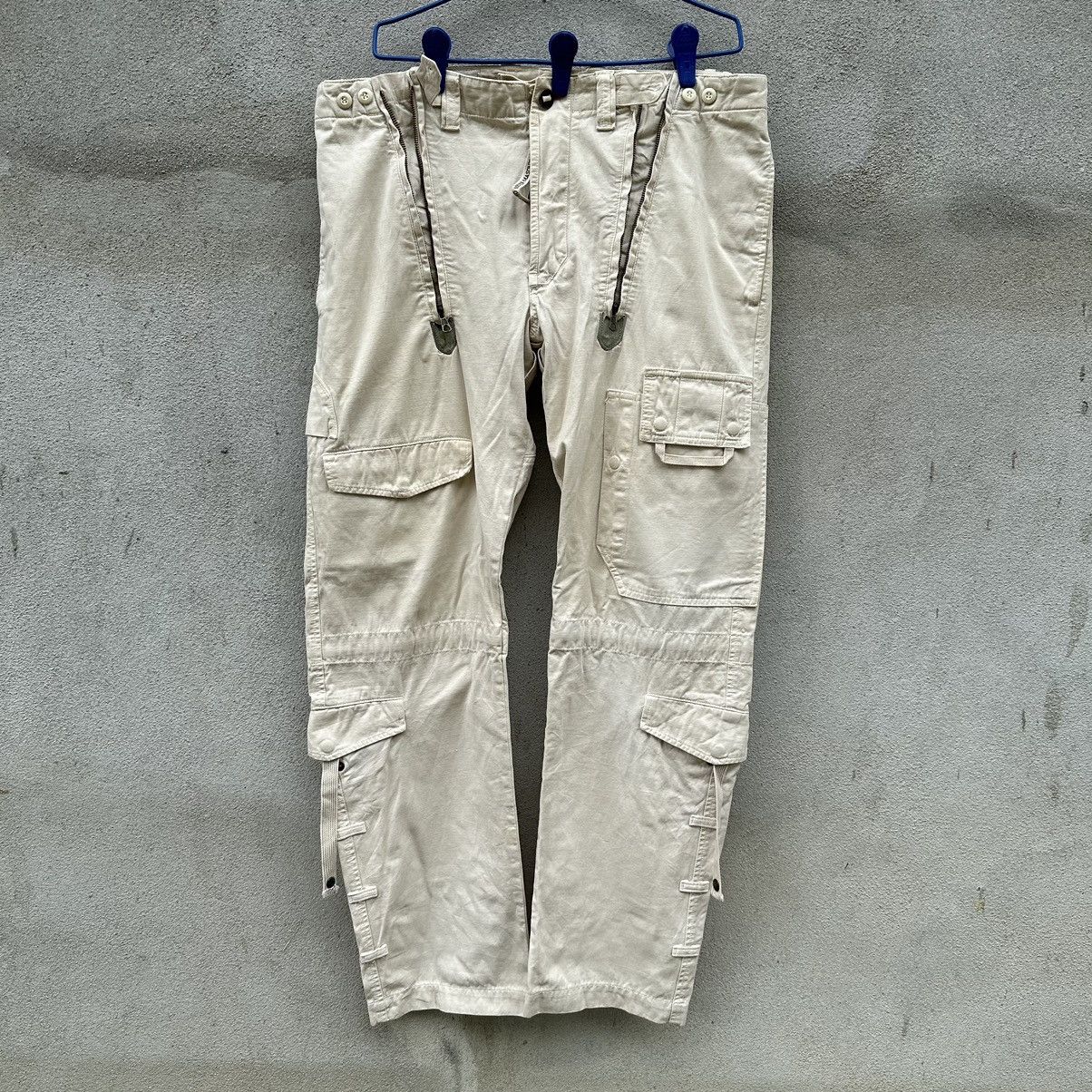 image of Avant Garde x Masons 100319 Bondage Punk Multipocket Very Cargo Pants in Ivory, Men's (Size 36)