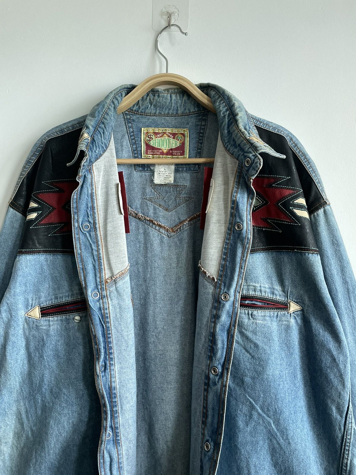 Vintage VINTAGE SHOOTER HYBRID PEARL BUTTON SNAP CHAMBRAY Size US L / EU 52-54 / 3 - 5 Thumbnail