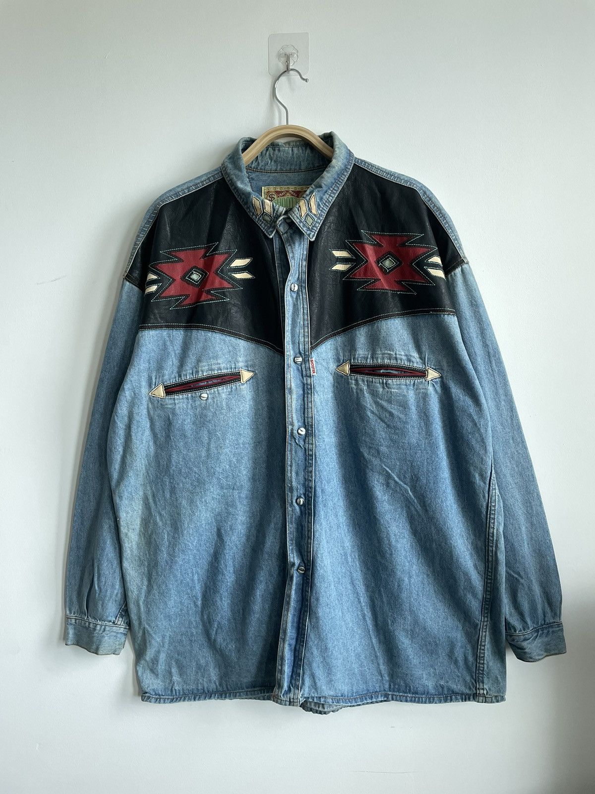 Vintage VINTAGE SHOOTER HYBRID PEARL BUTTON SNAP CHAMBRAY Size US L / EU 52-54 / 3 - 1 Thumbnail