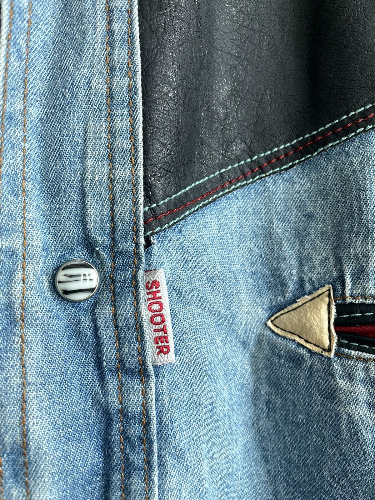 Vintage VINTAGE SHOOTER HYBRID PEARL BUTTON SNAP CHAMBRAY Size US L / EU 52-54 / 3 - 9 Thumbnail