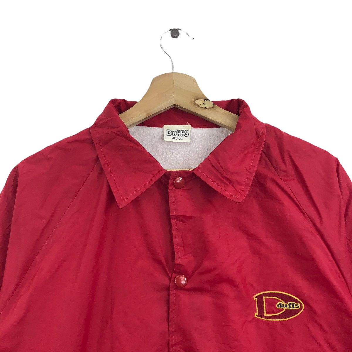 Vintage Vintage DUFFS SKATEBOARD Skate Red Bomber Coach Jacket Size US M / EU 48-50 / 2 - 2 Thumbnail