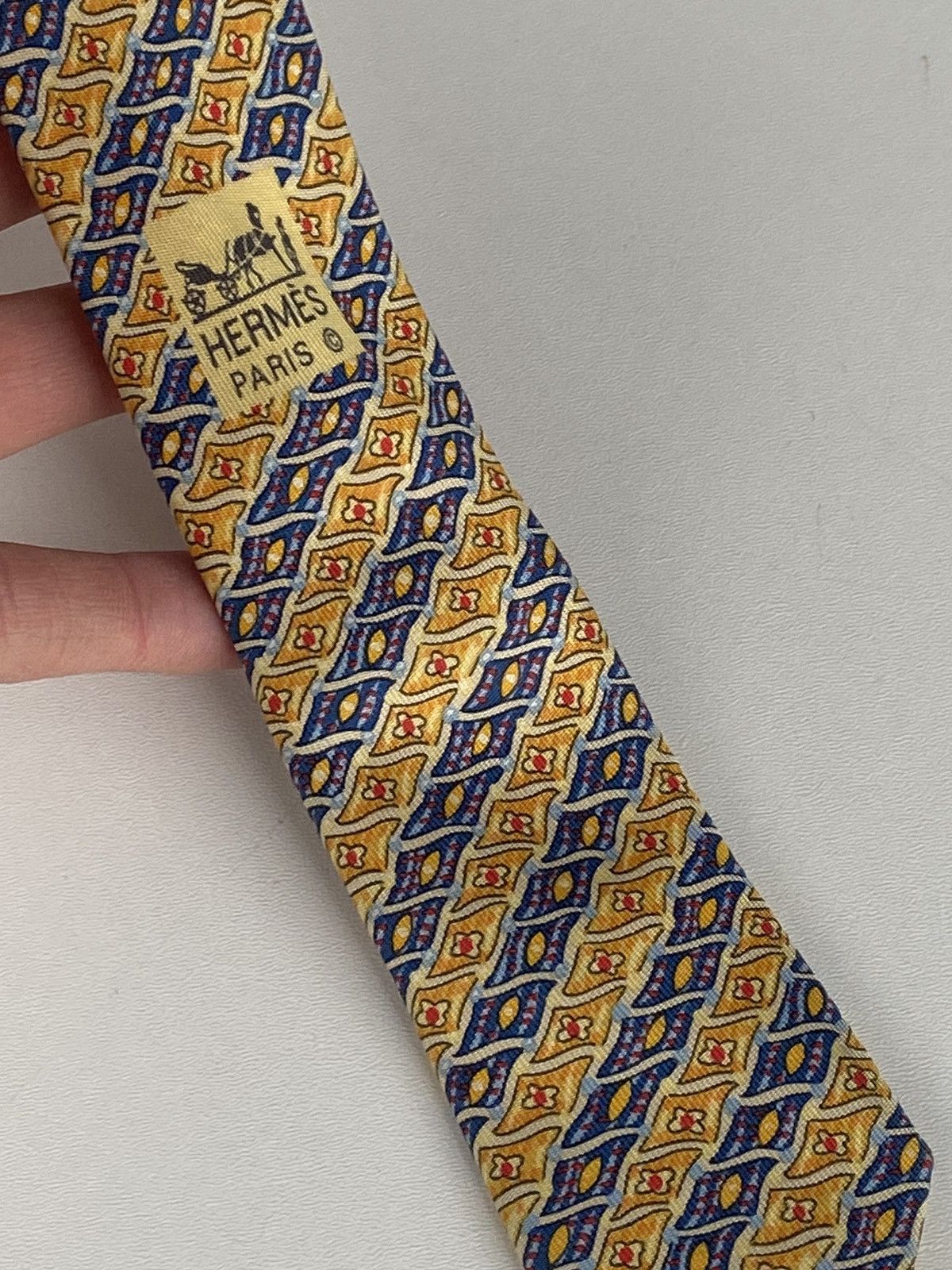 Hermes Hermes tie red 100% silk Size ONE SIZE - 9 Thumbnail