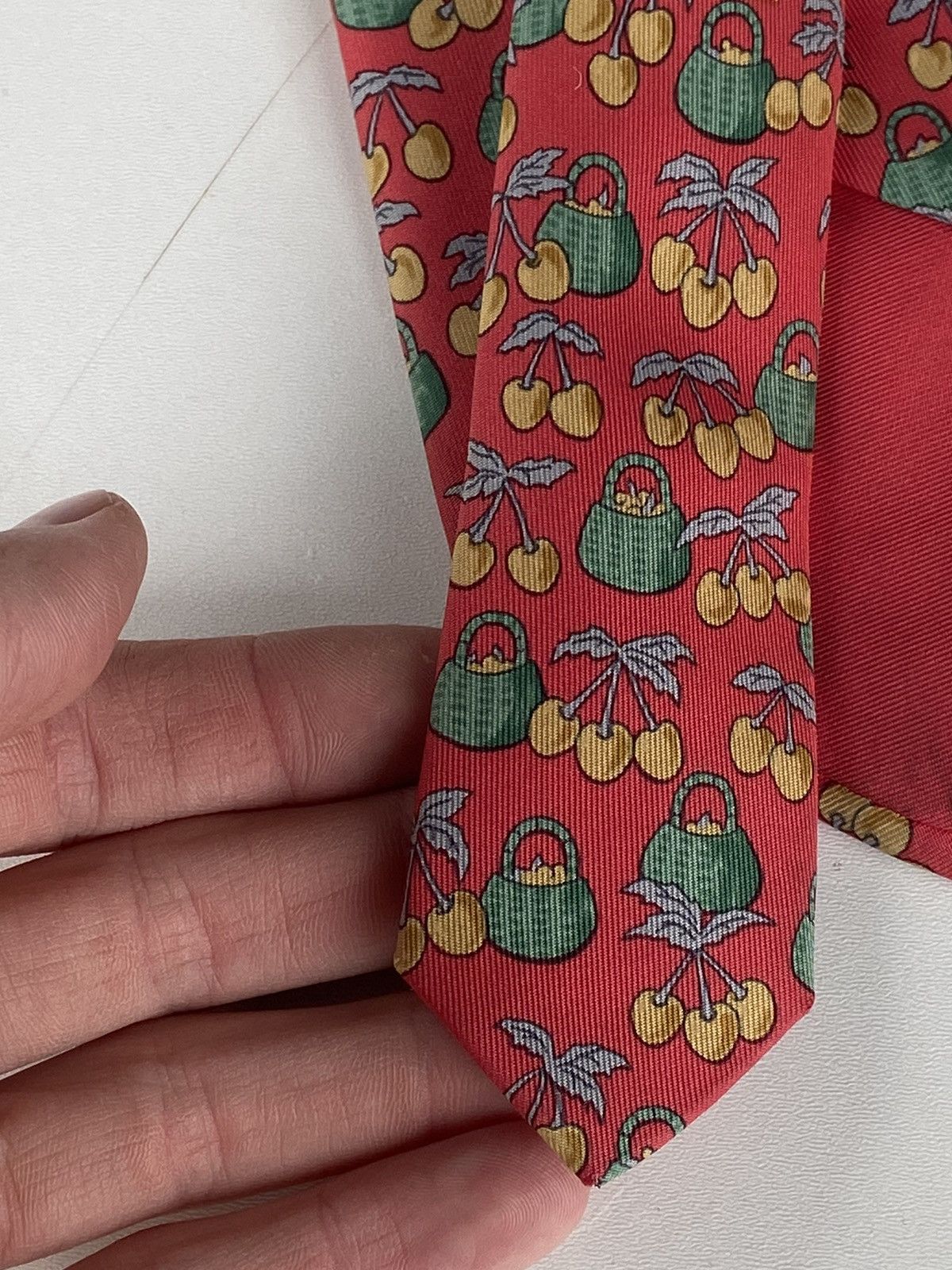 Hermes Hermes tie red 100% silk Size ONE SIZE - 12 Thumbnail