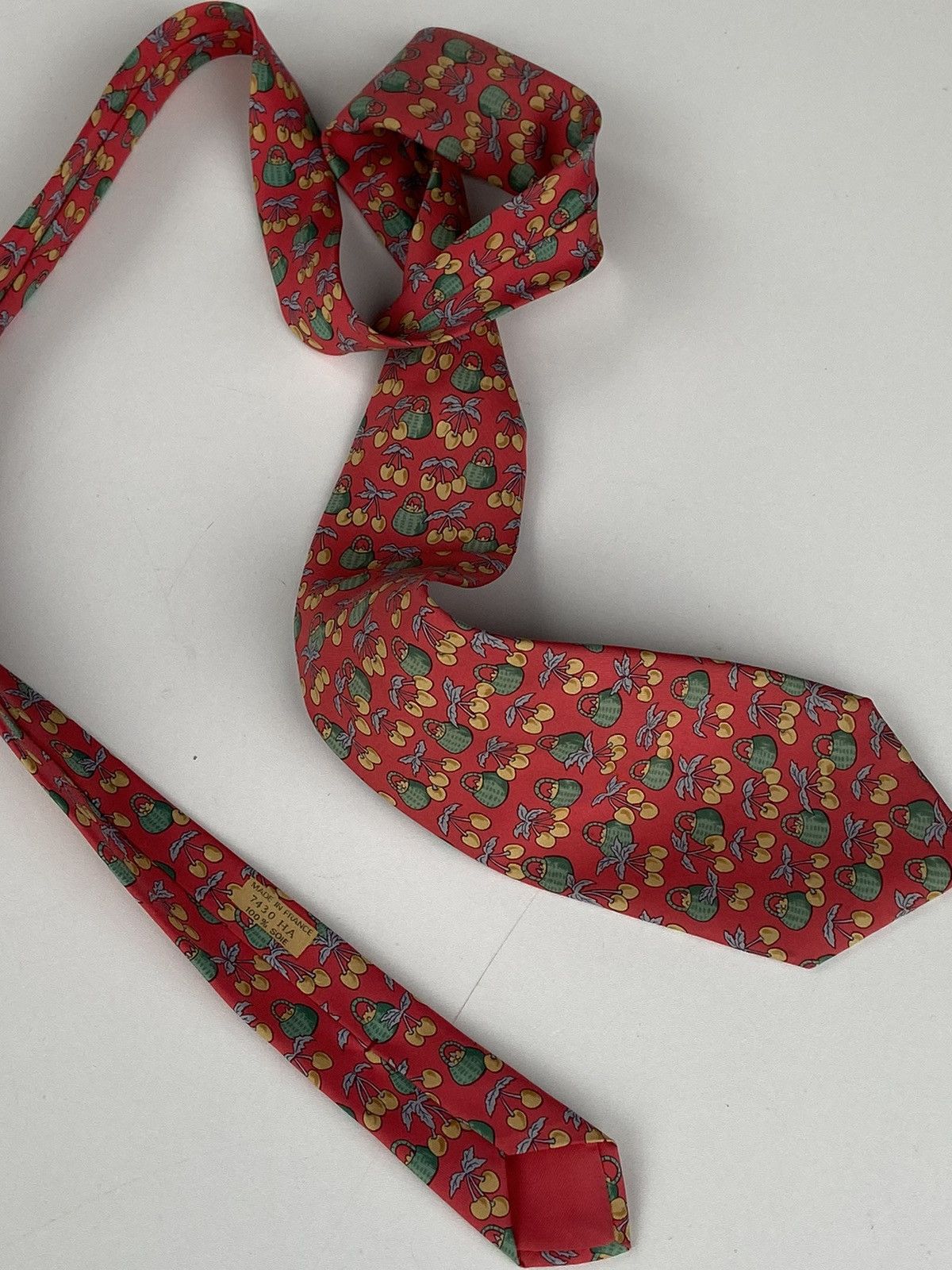 Hermes Hermes tie red 100% silk Size ONE SIZE - 14 Thumbnail